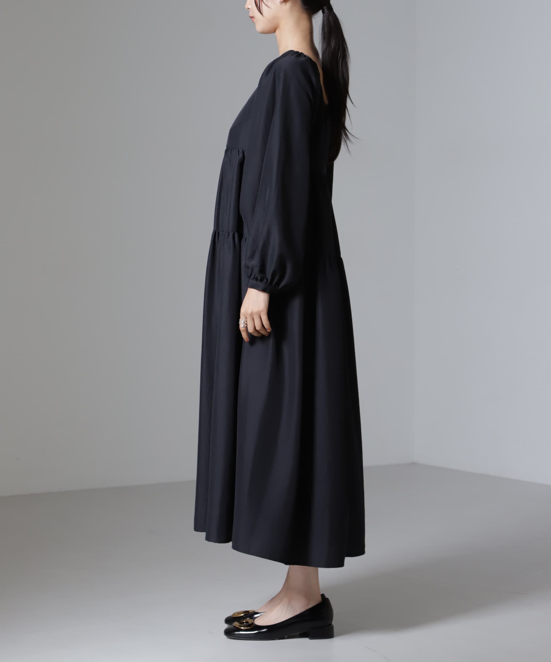 nano･universe「スクエアネックティアードワンピース」|ワンピース|