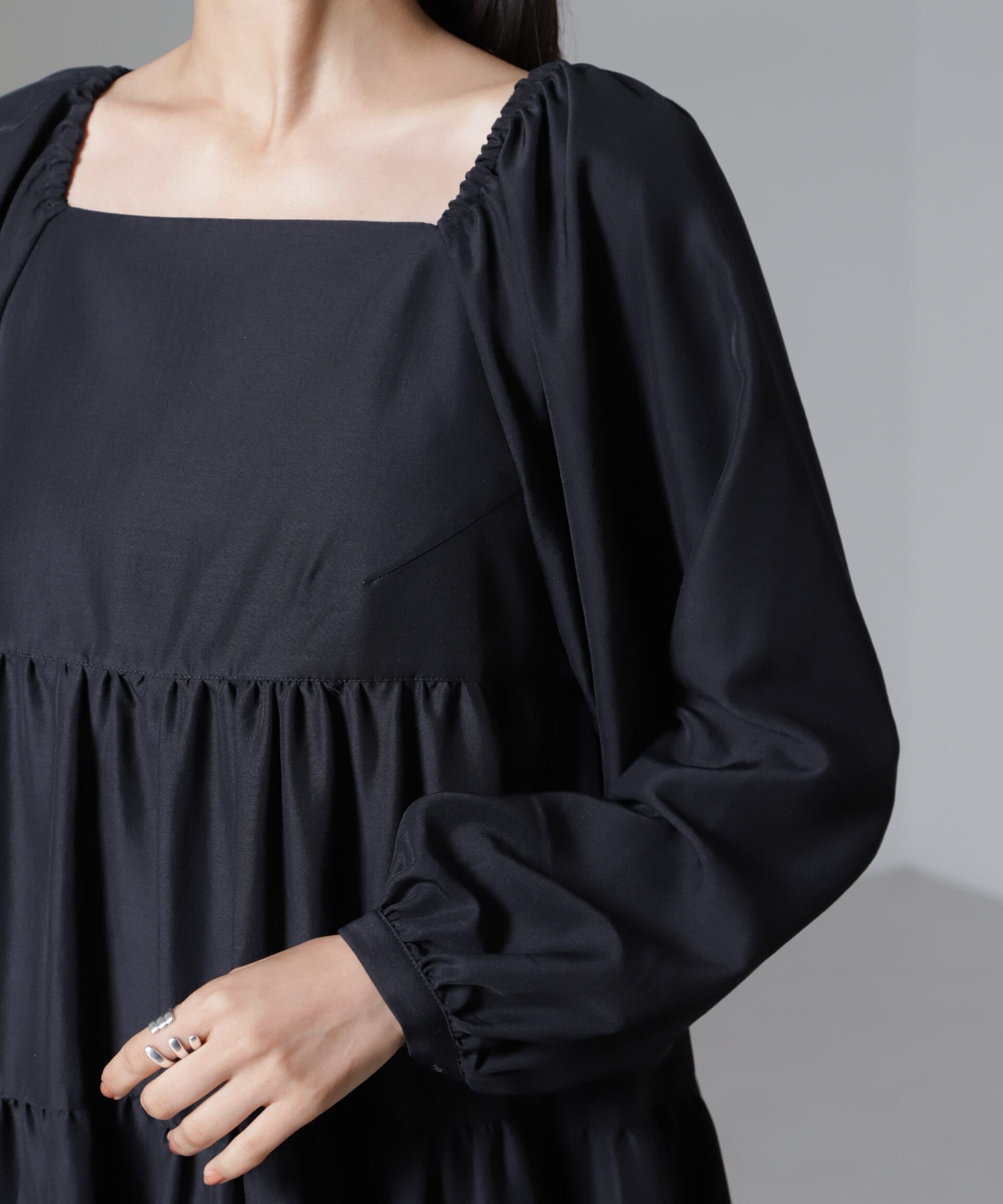 nano･universe「スクエアネックティアードワンピース」|ワンピース|