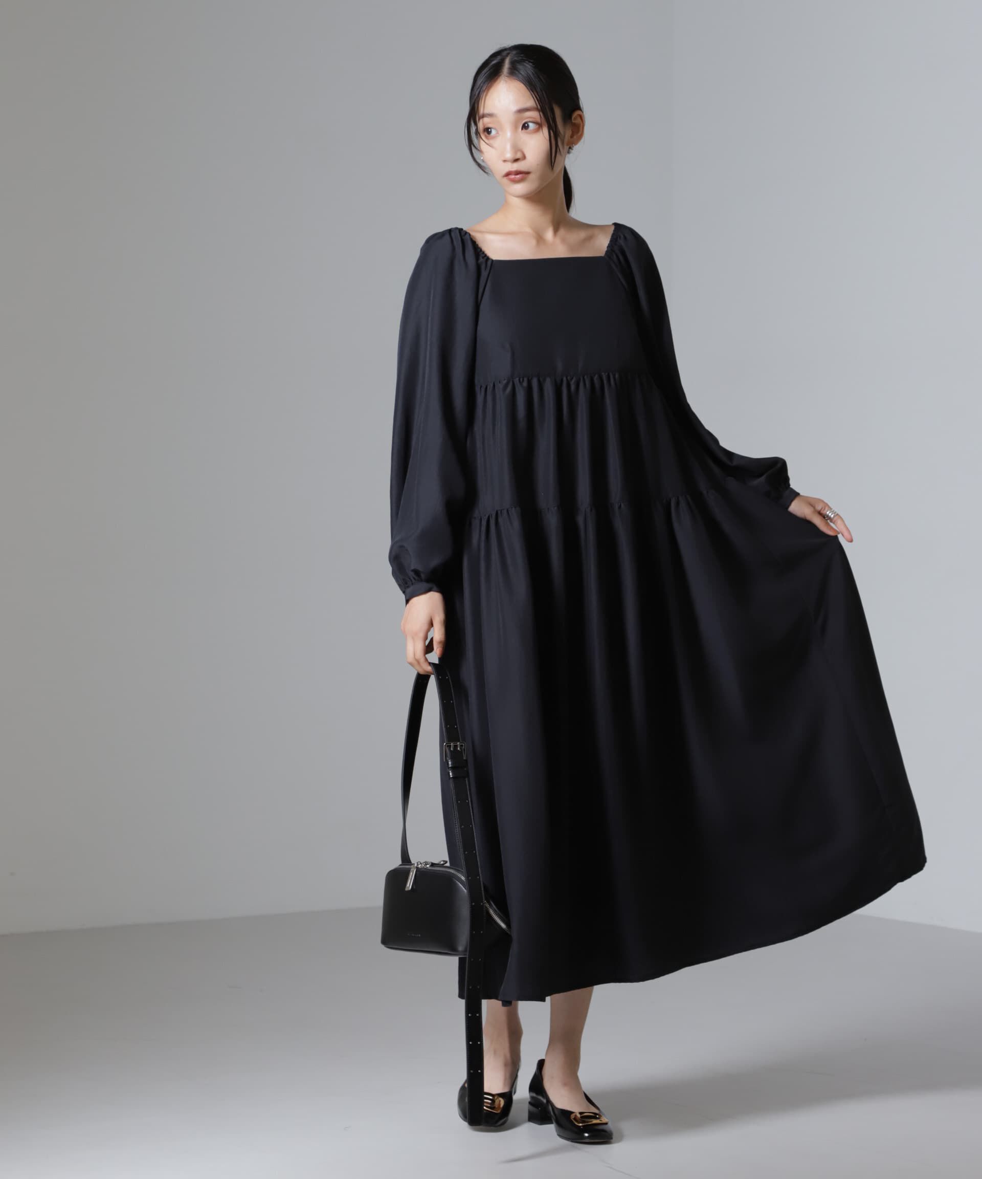 nano･universe「スクエアネックティアードワンピース」|ワンピース|