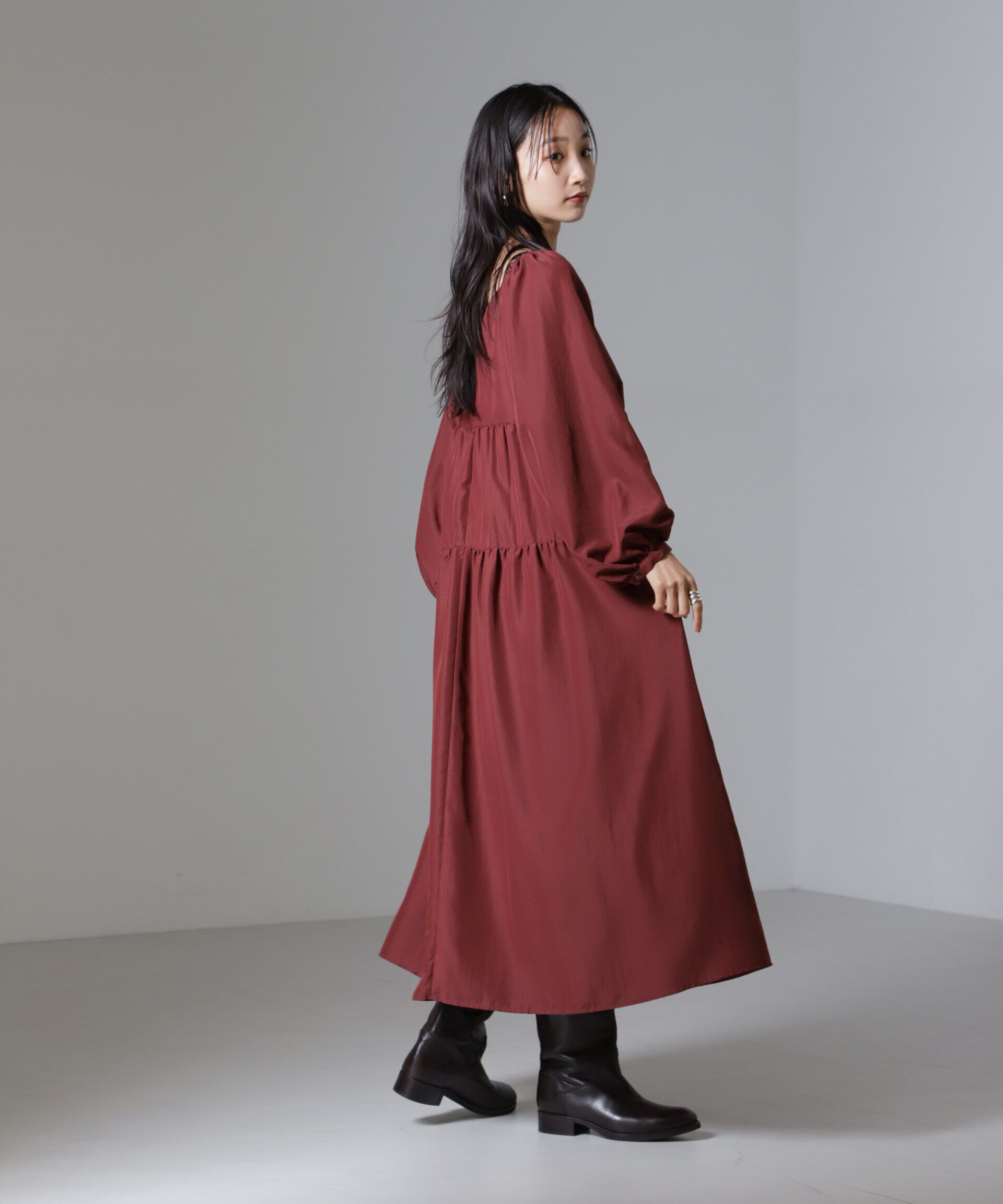 nano･universe「スクエアネックティアードワンピース」|ワンピース|