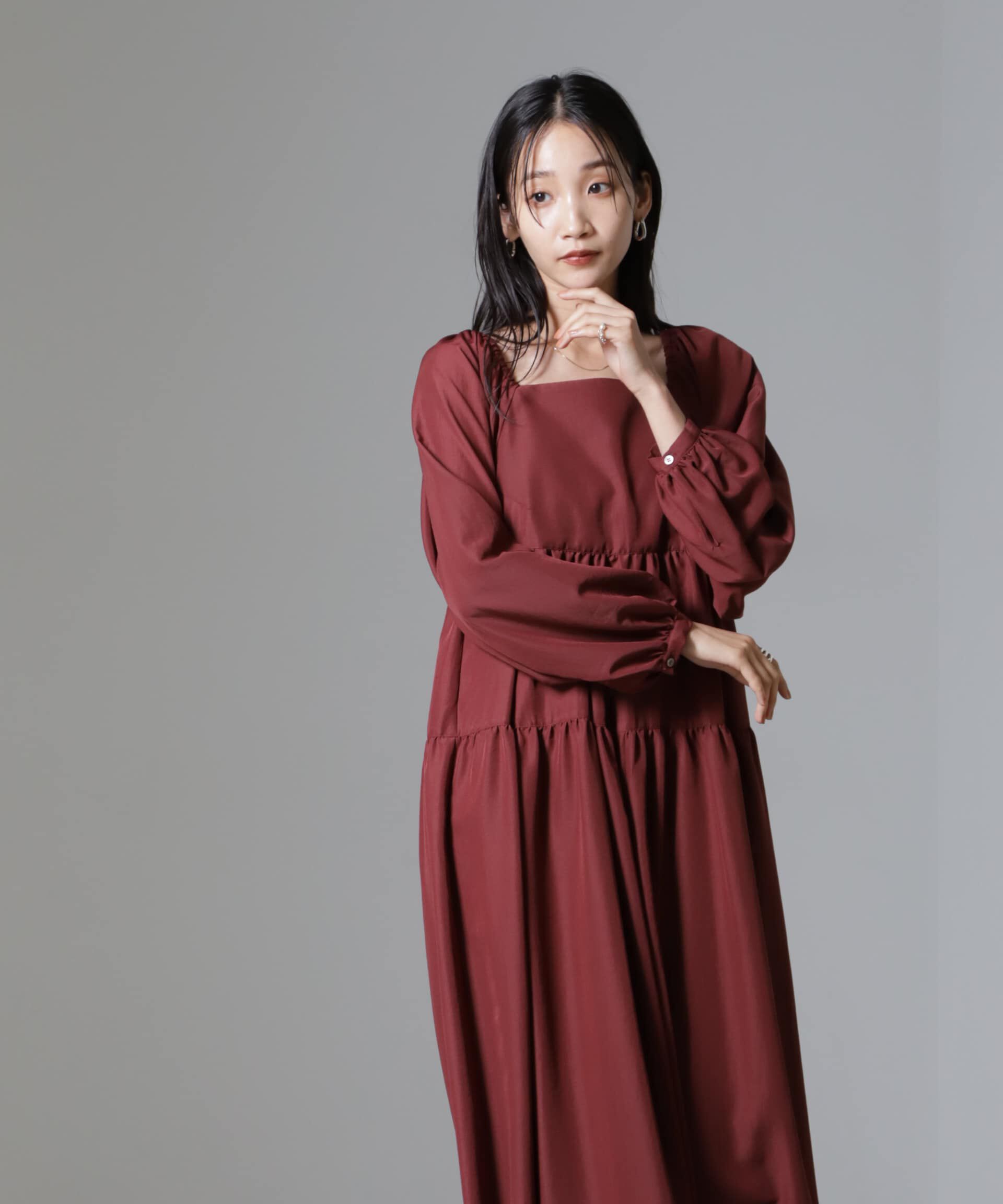 nano･universe「スクエアネックティアードワンピース」|ワンピース|