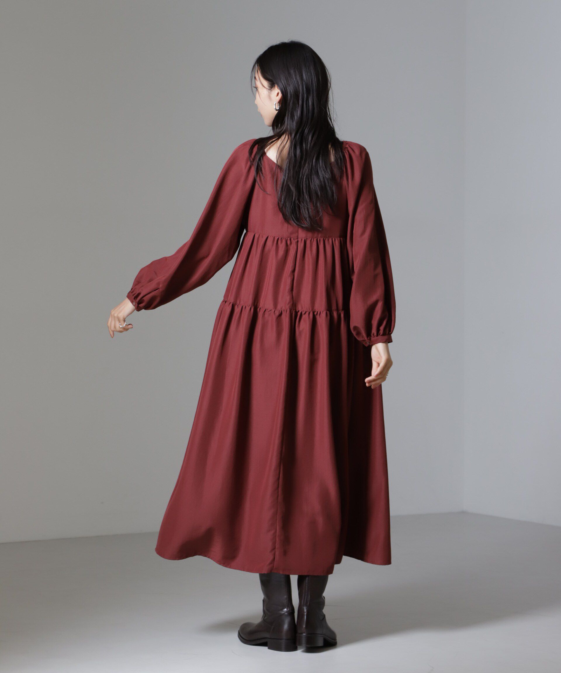 nano･universe「スクエアネックティアードワンピース」|ワンピース|