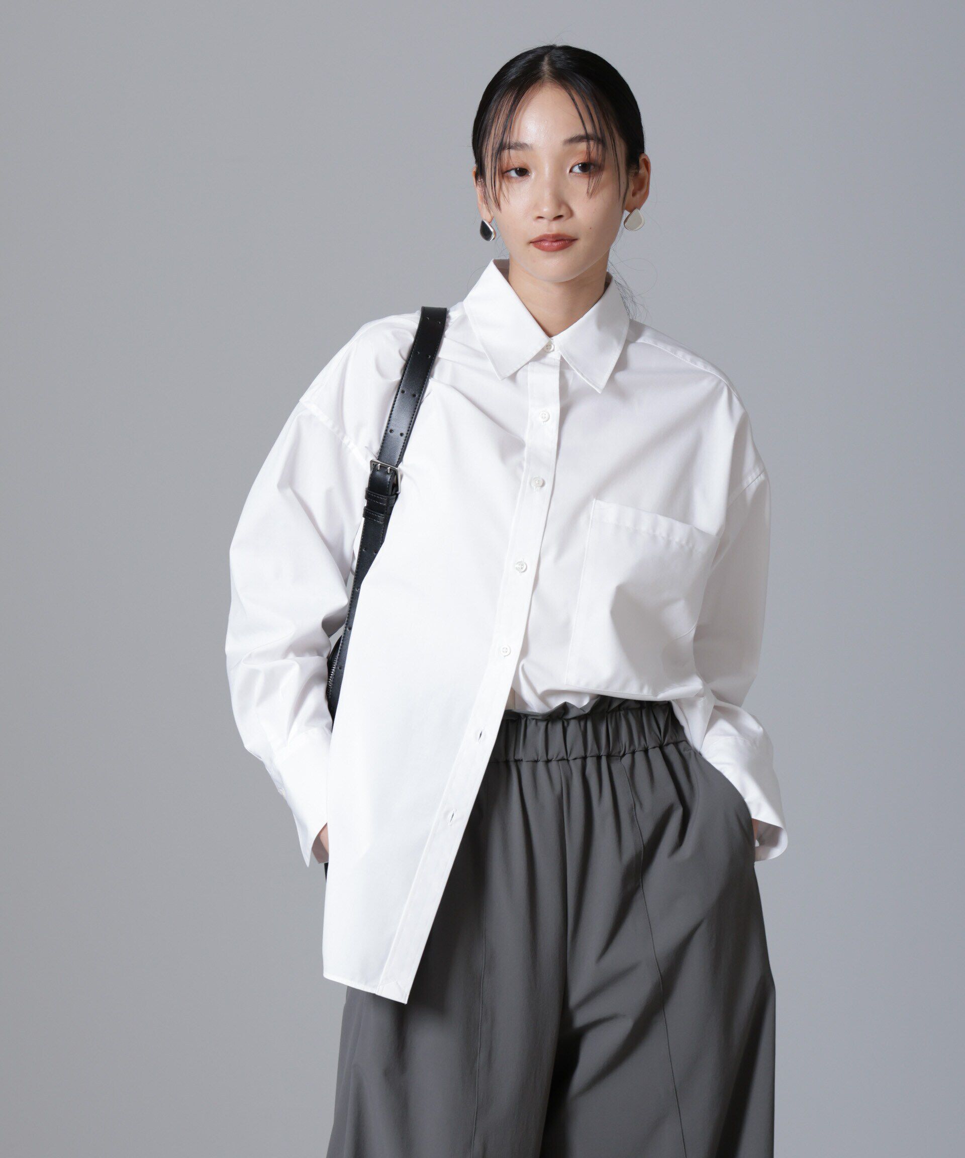 nano･universe「バッククロスオーバーシャツ」|シャツ・ブラウス|