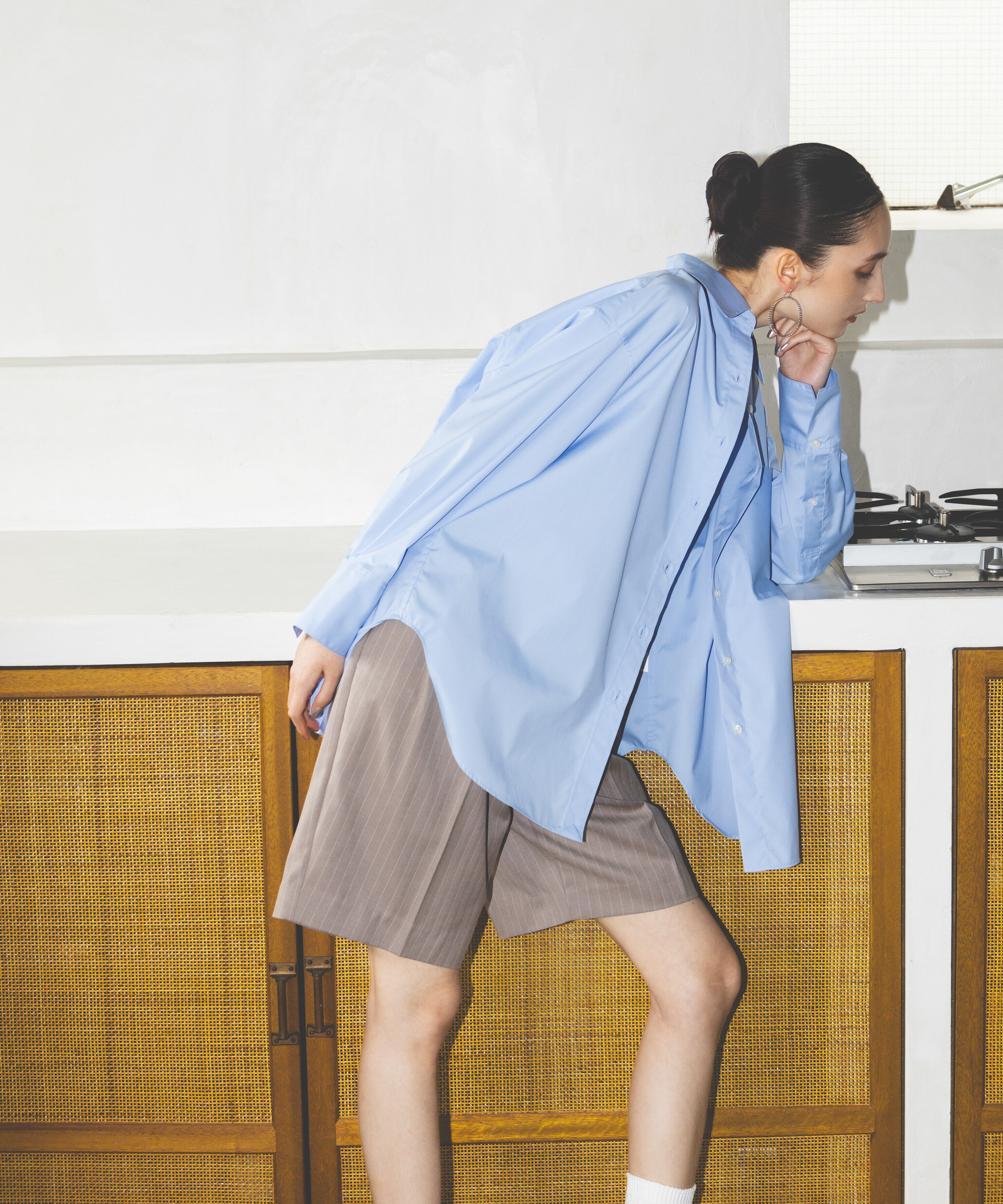 nano･universe「バッククロスオーバーシャツ」|シャツ・ブラウス|