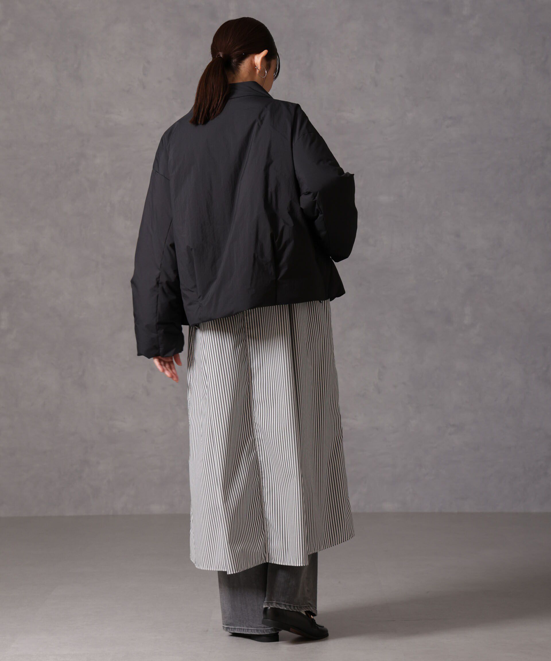 nano･universe「「西川ダウン(R)」ハイネックショートジャケット」|ダウン|