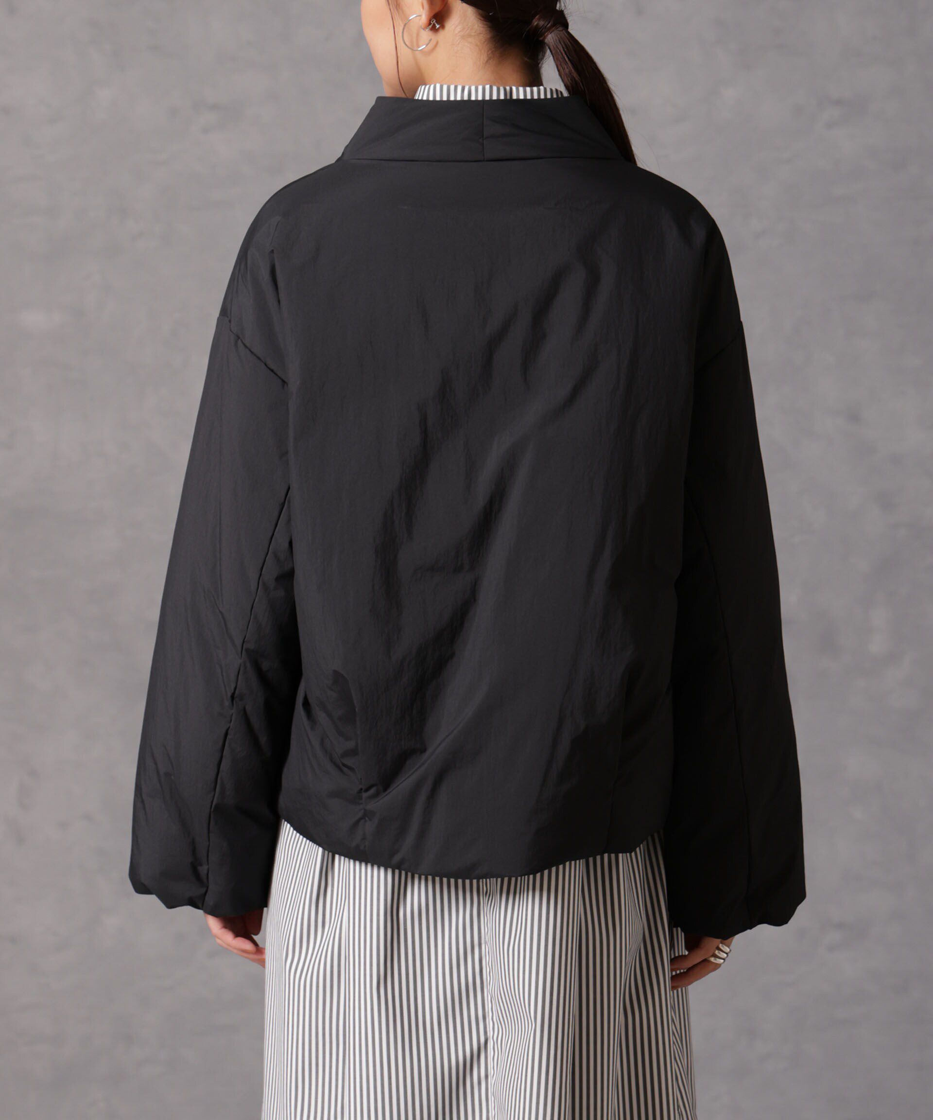 nano･universe「「西川ダウン(R)」ハイネックショートジャケット」|ダウン|