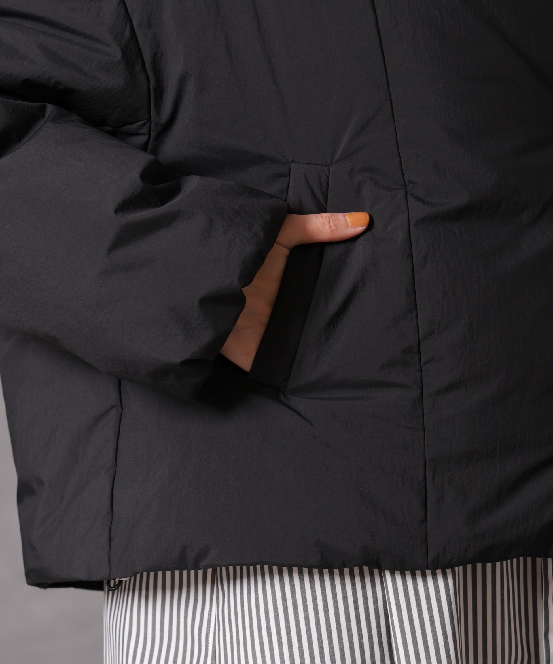 nano･universe「「西川ダウン(R)」ハイネックショートジャケット」|ダウン|