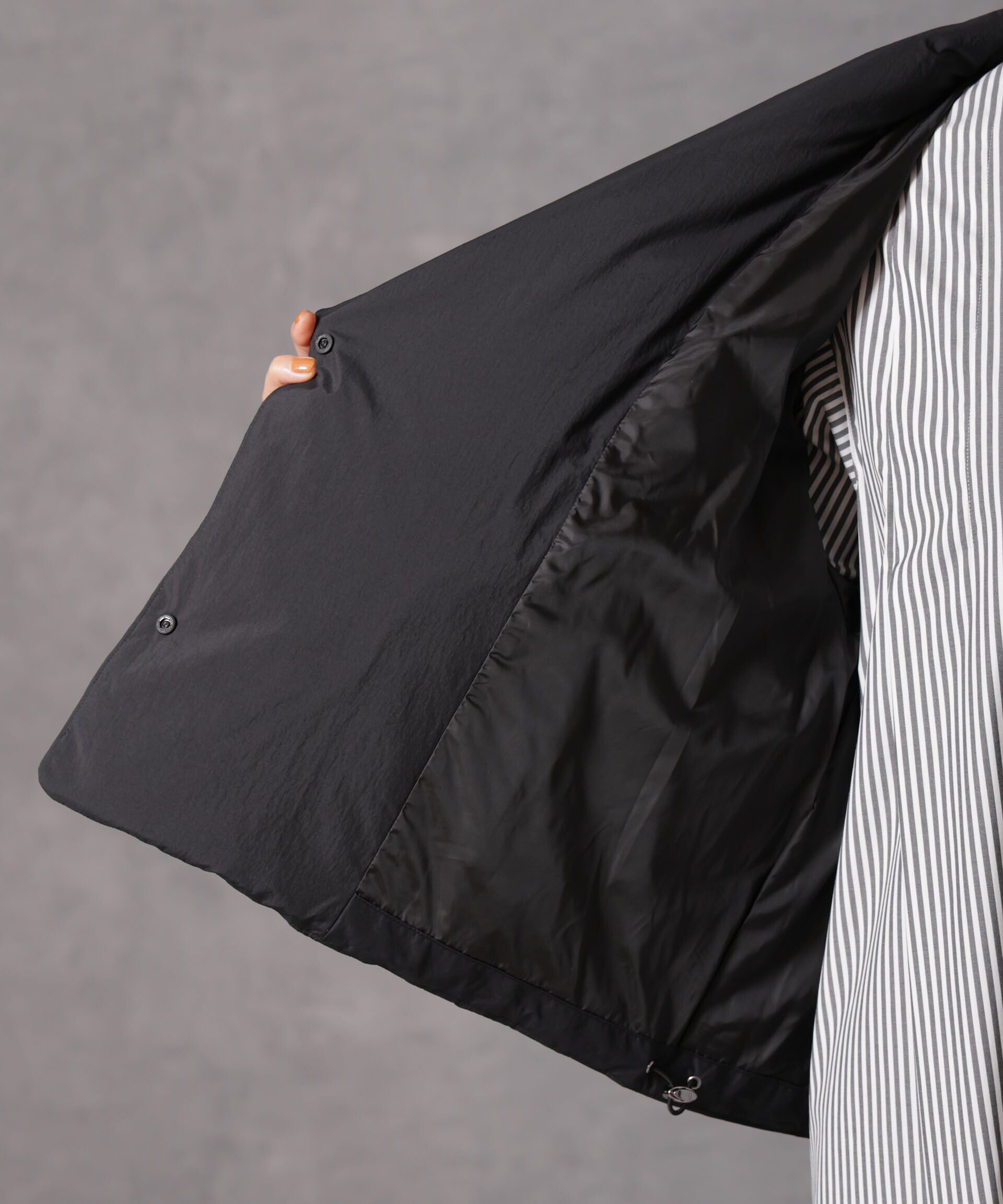 nano･universe「「西川ダウン(R)」ハイネックショートジャケット」|ダウン|