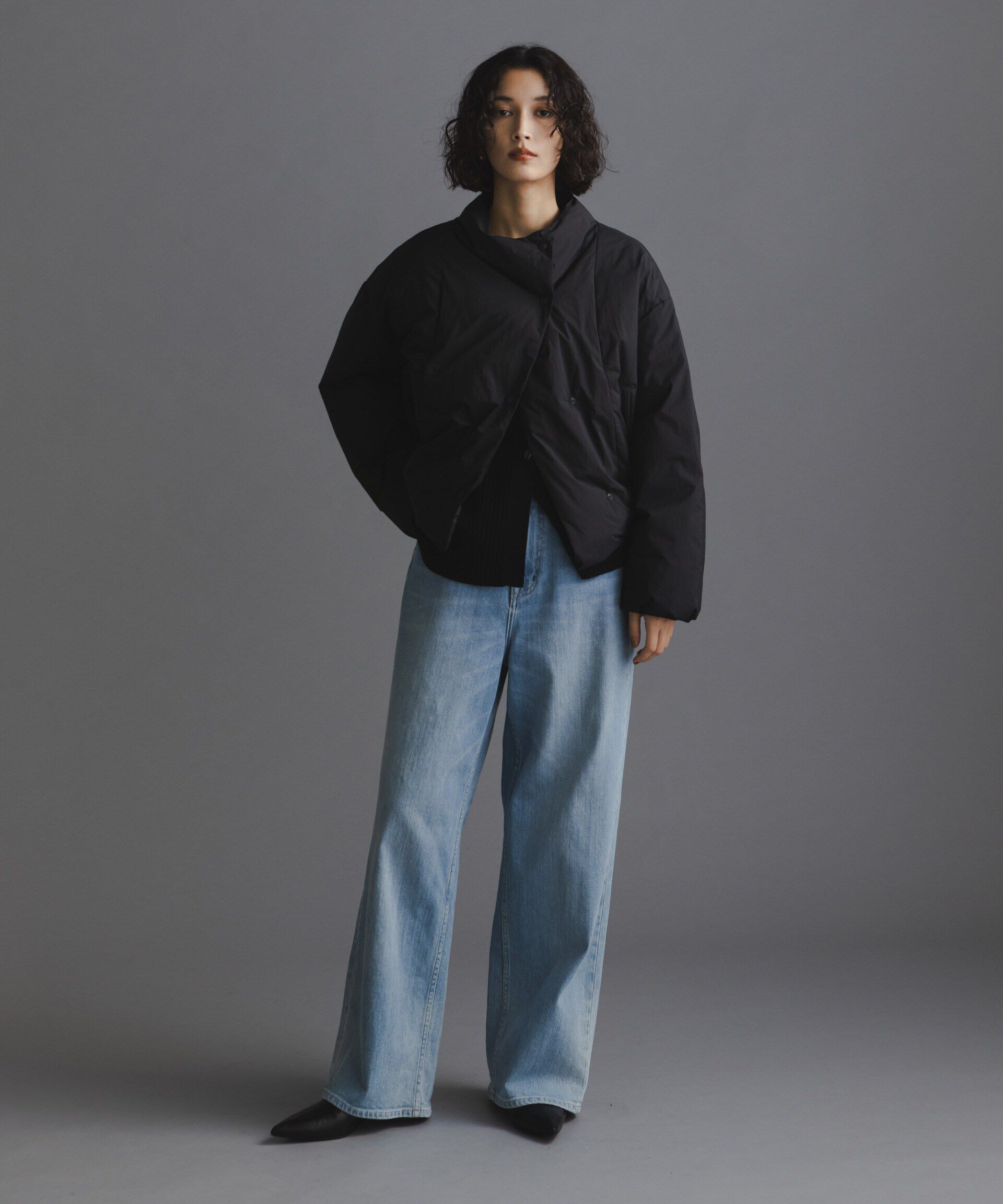 nano･universe「「西川ダウン(R)」ハイネックショートジャケット」|ダウン|