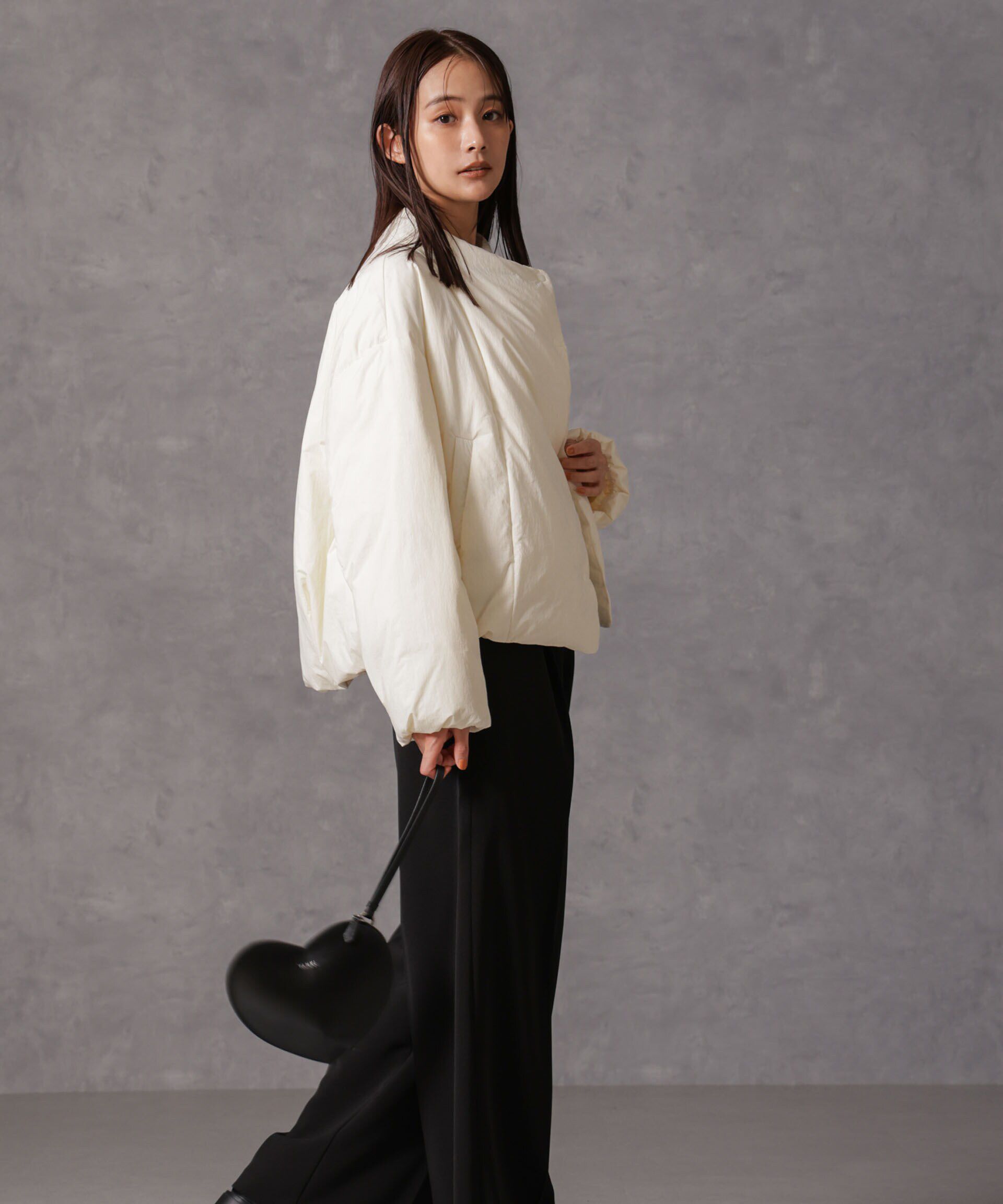 nano･universe「「西川ダウン(R)」ハイネックショートジャケット」|ダウン|