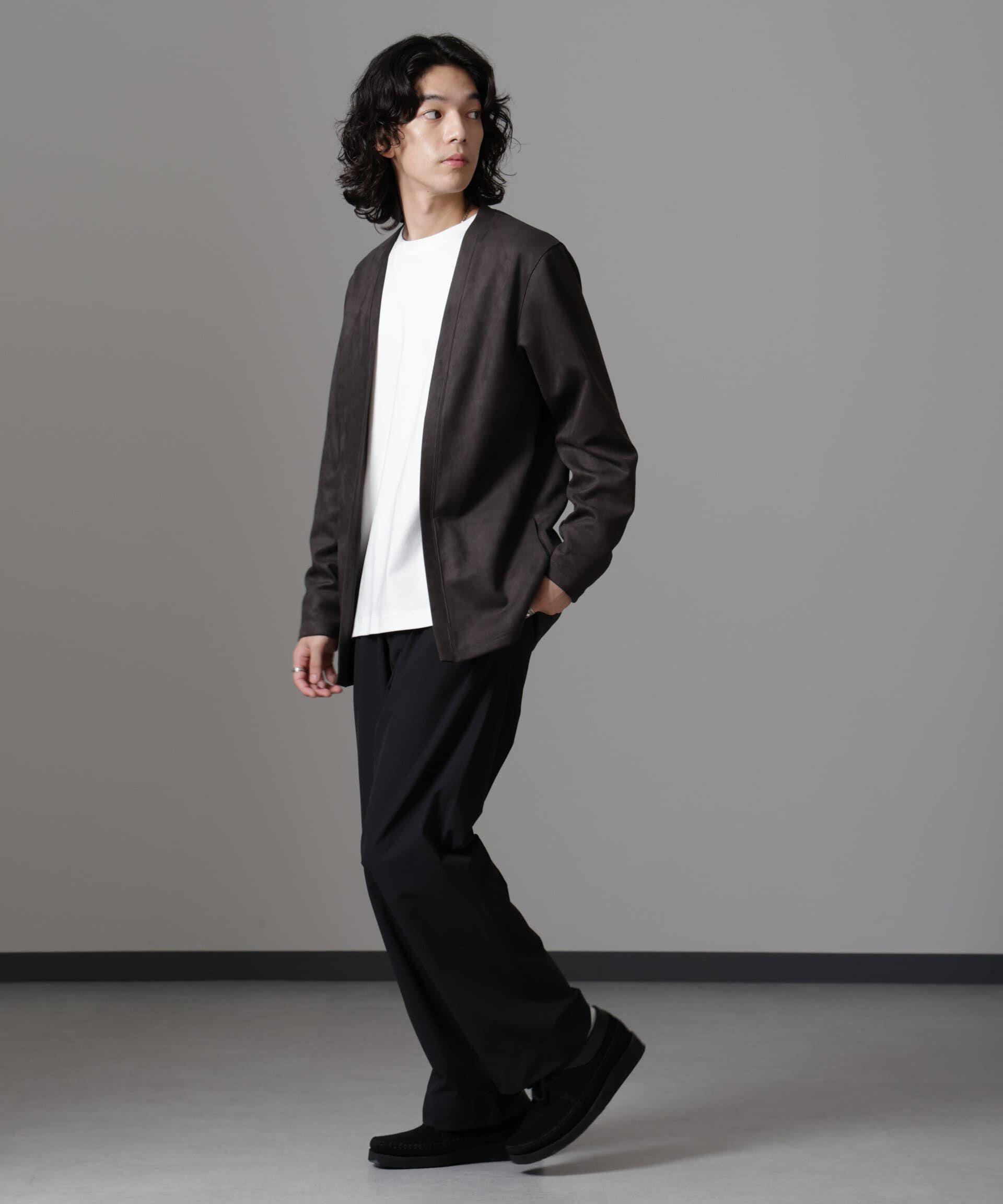 nano･universe「フェイクスエードトッパーカーディガン 24AW」|Tシャツ・カットソー|