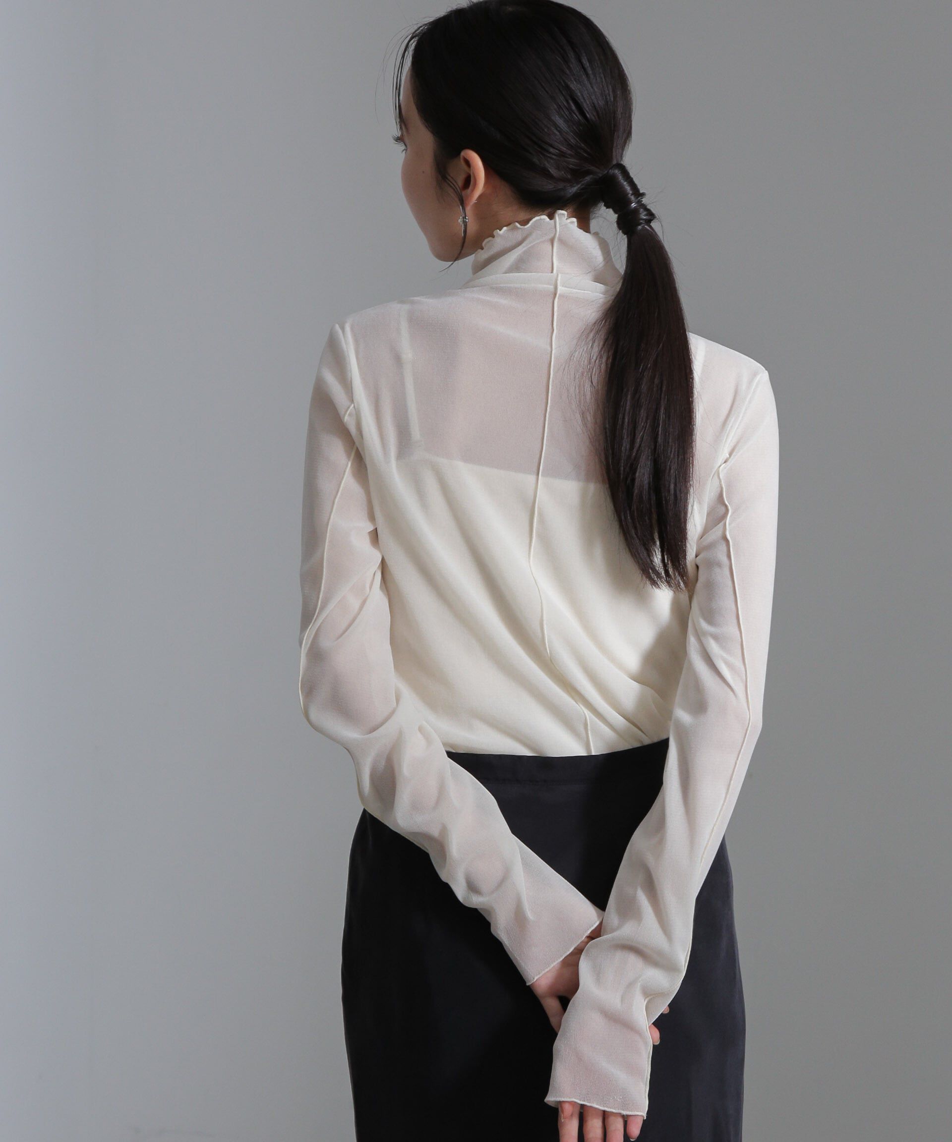 nano･universe「ベロアチュールタートルプルオーバー」|Tシャツ・カットソー|