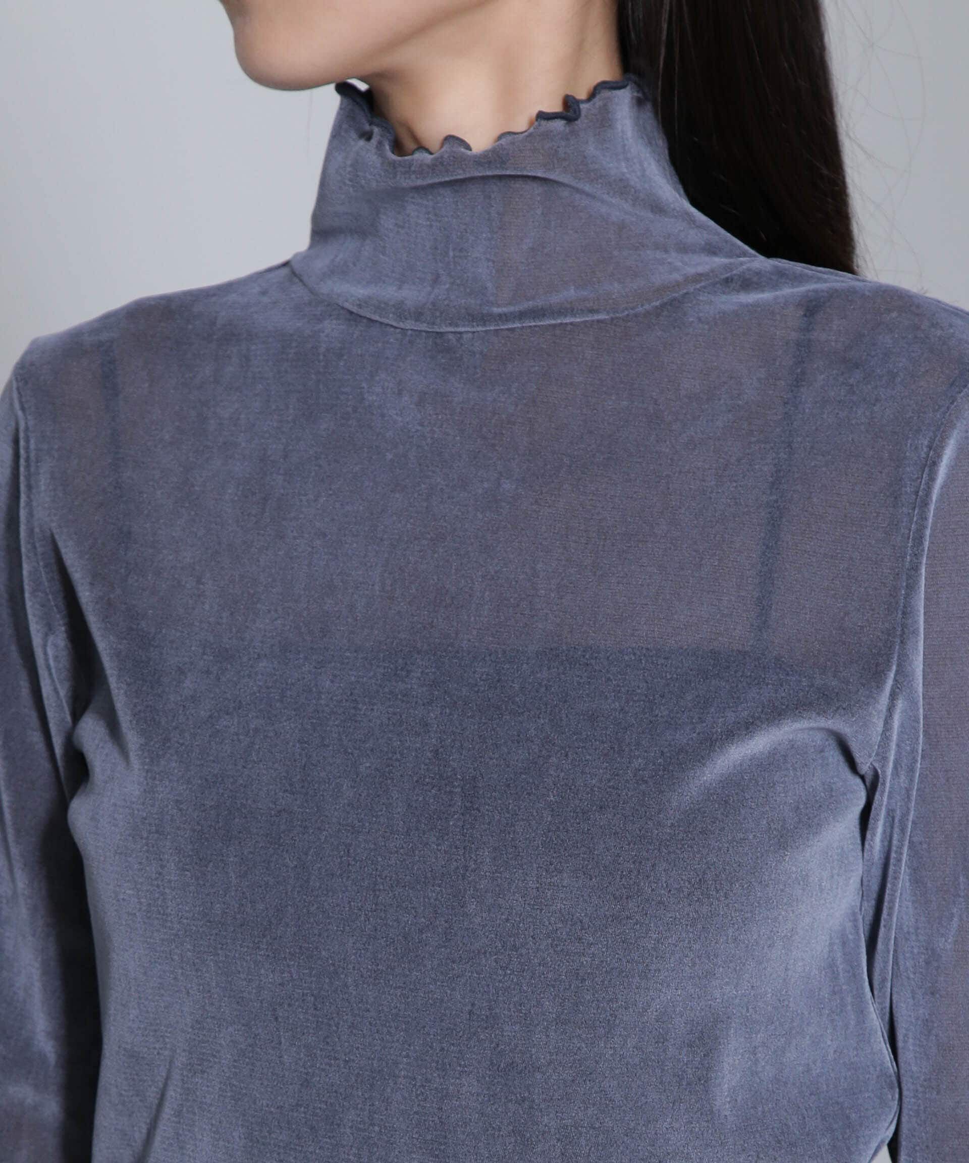 nano･universe「ベロアチュールタートルプルオーバー」|Tシャツ・カットソー|