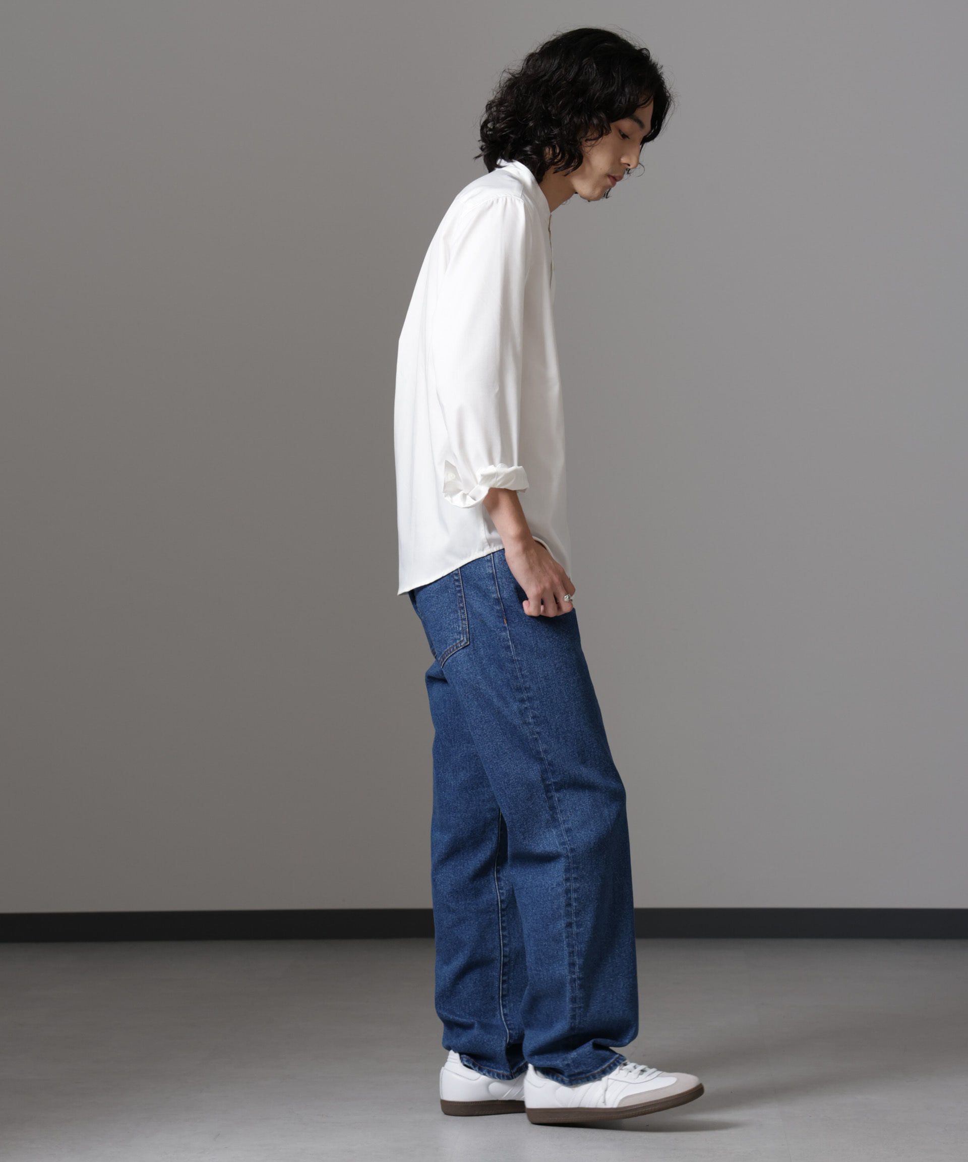 nano･universe「スタンダードバンドカラーシャツ/長袖」|シャツ・ブラウス|