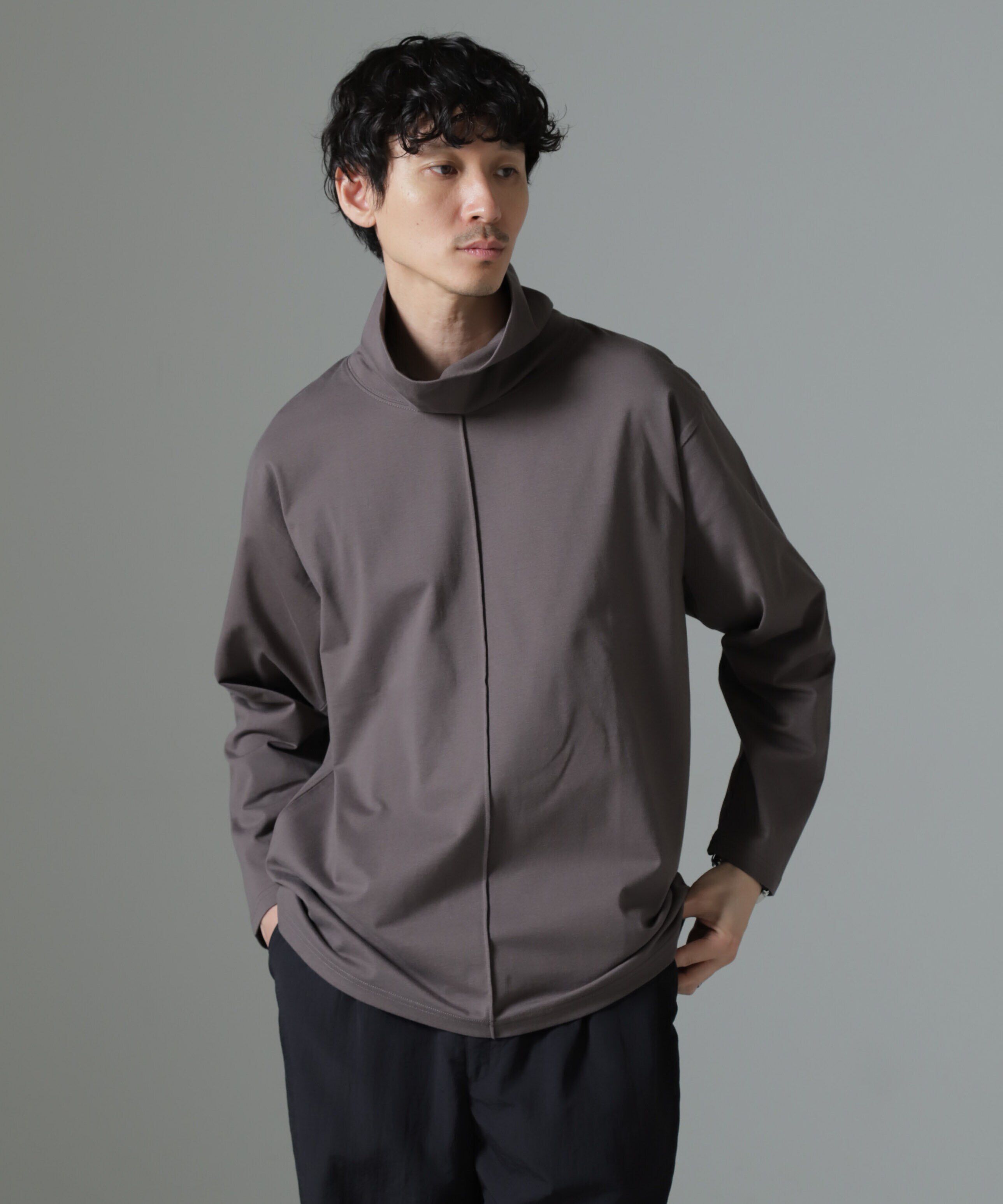 nano･universe「WEB限定/ボリュームハイネックプルオーバー 長袖」|Tシャツ・カットソー|