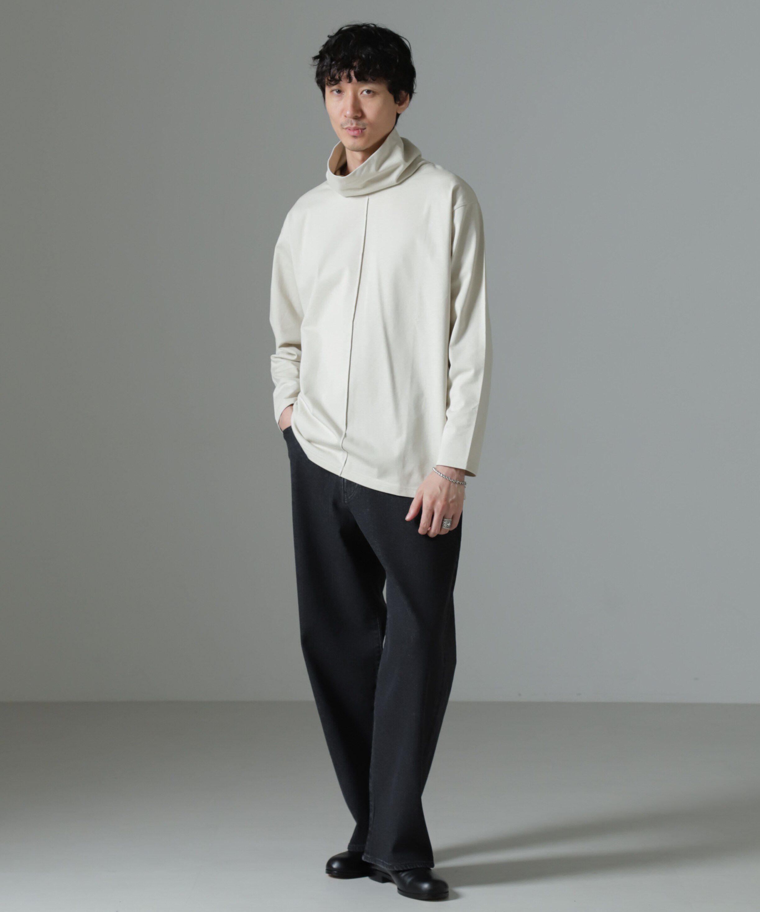 nano･universe「WEB限定/ボリュームハイネックプルオーバー 長袖」|Tシャツ・カットソー|