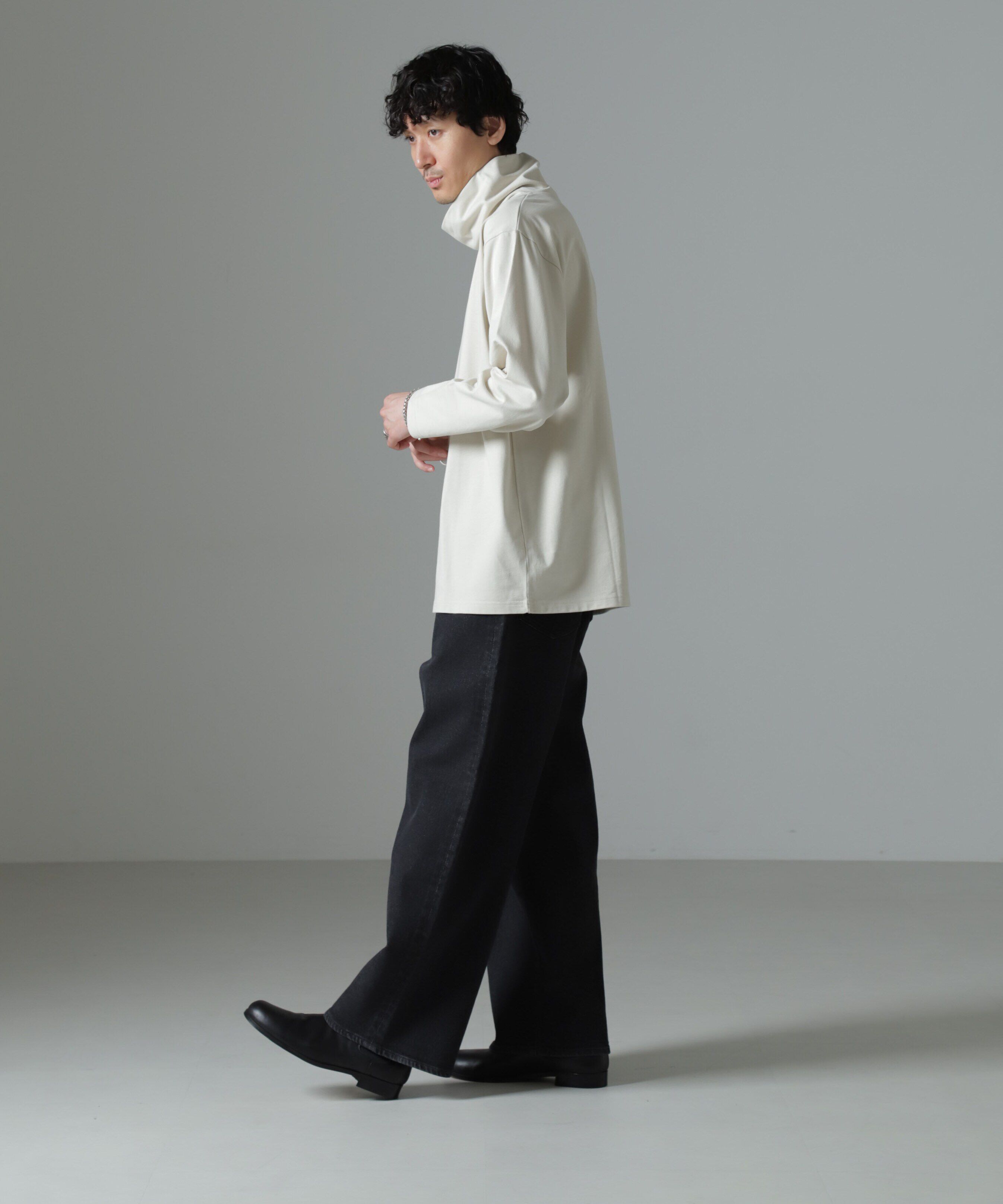 nano･universe「WEB限定/ボリュームハイネックプルオーバー 長袖」|Tシャツ・カットソー|