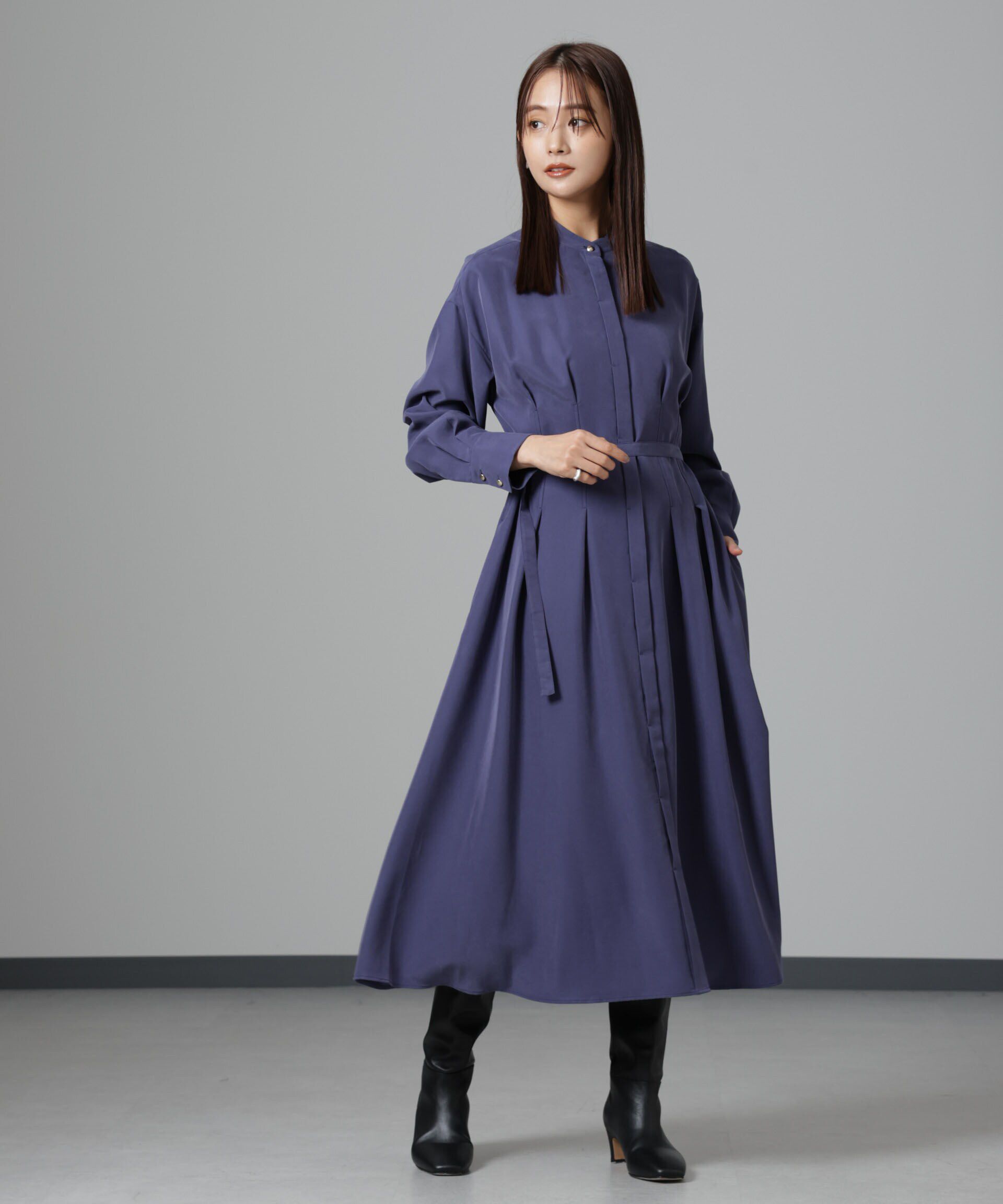 nano･universe「モダールピーチベルト付きワンピース」|ワンピース|ブルー