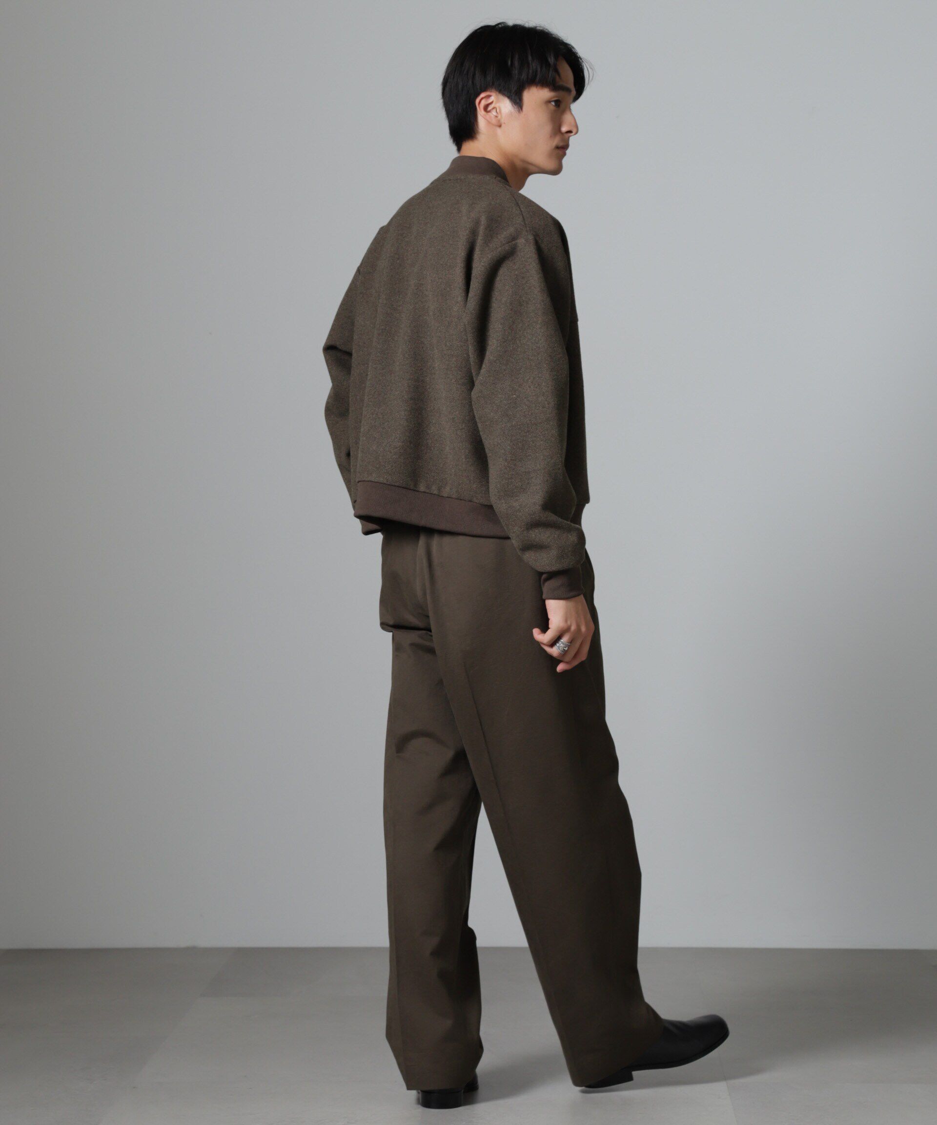 nano･universe「合繊メルトンボンバージャケット」|ブルゾン・スタジャン|