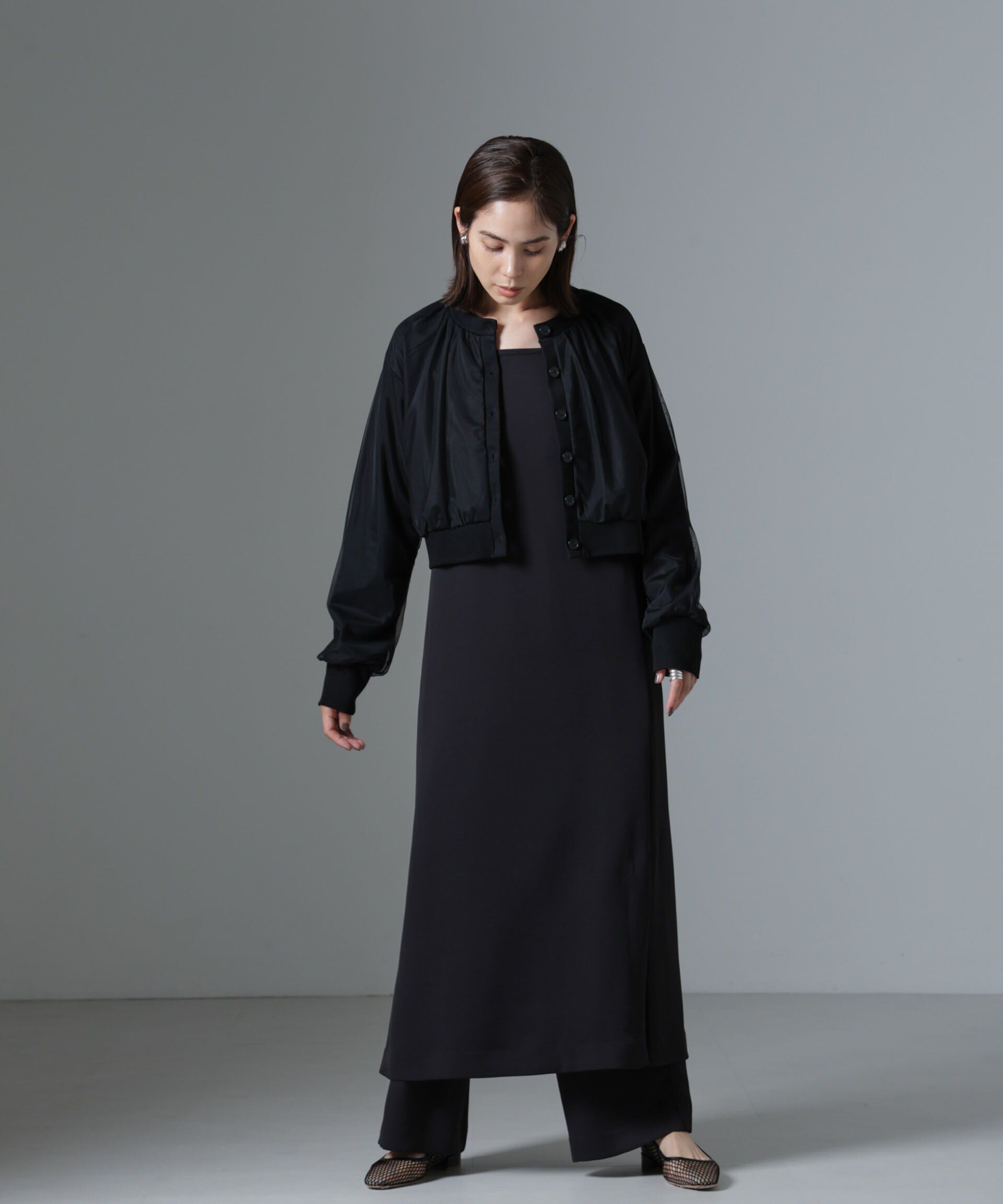 nano･universe「チュールコンビカーディガン」|Tシャツ・カットソー|