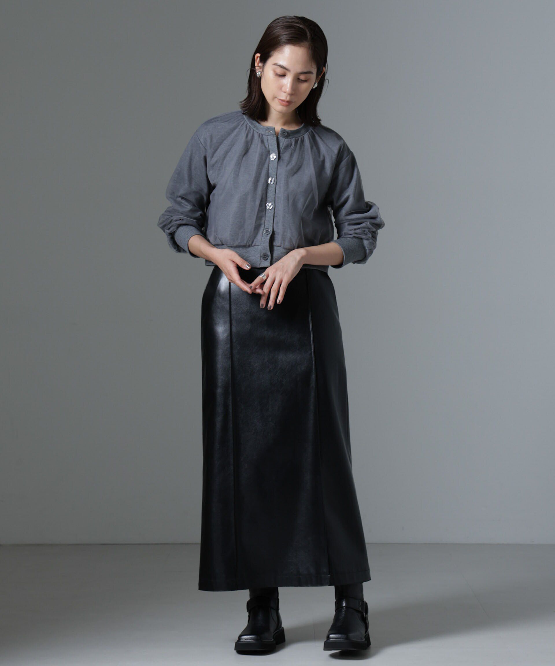 nano･universe「チュールコンビカーディガン」|Tシャツ・カットソー|