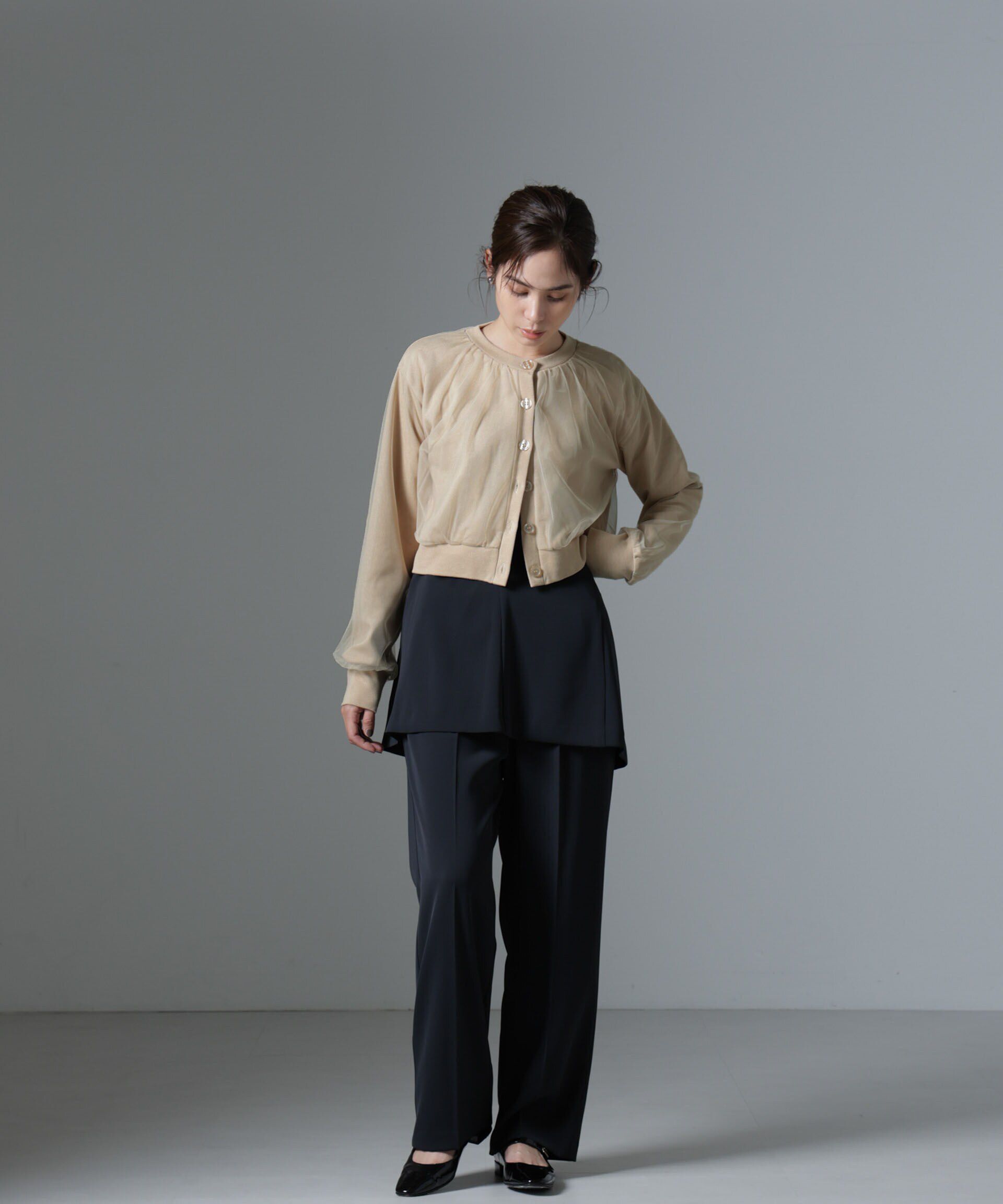 nano･universe「チュールコンビカーディガン」|Tシャツ・カットソー|