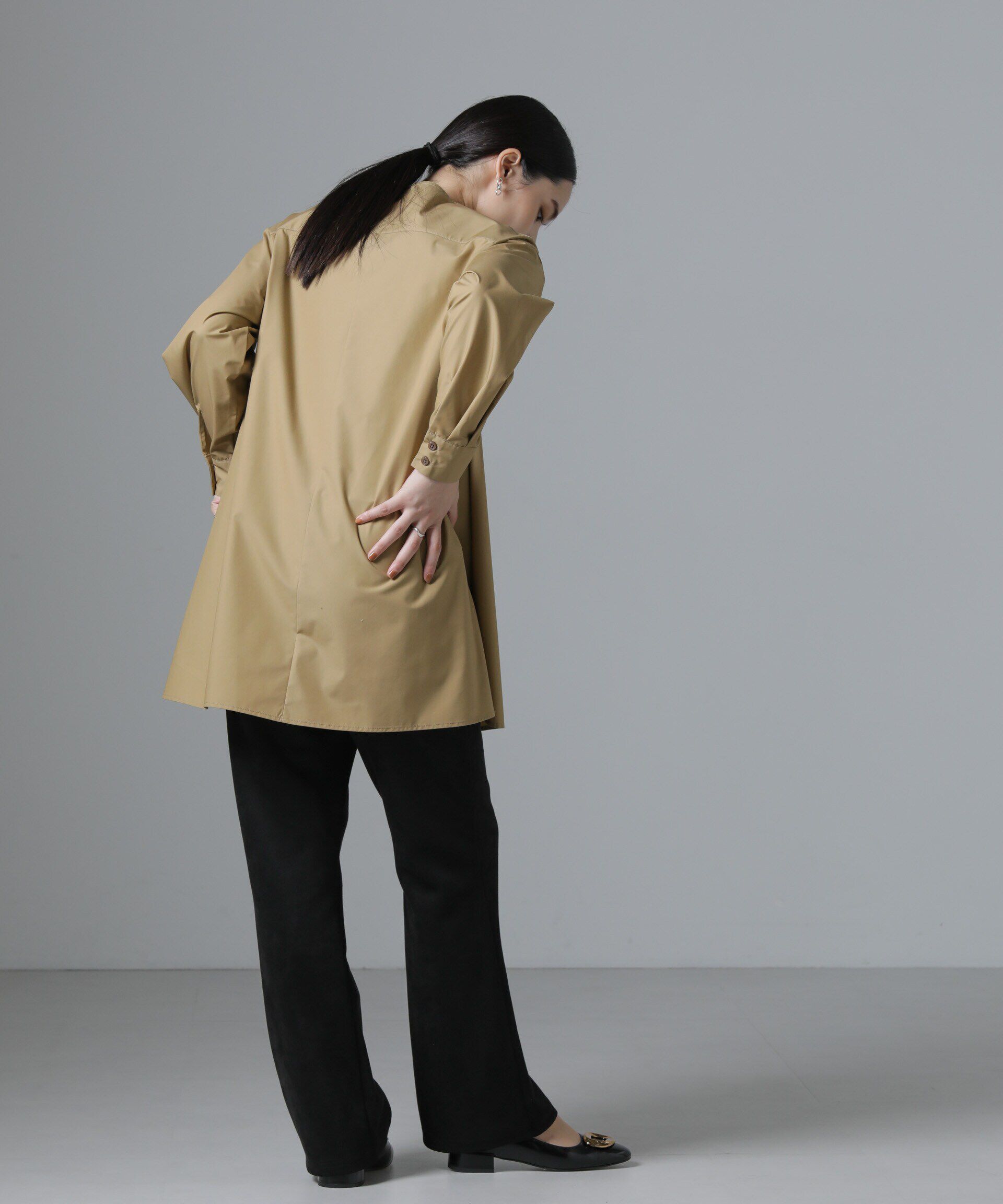 nano･universe「カットスエードパンツ(セットアップ可)」|チノ|