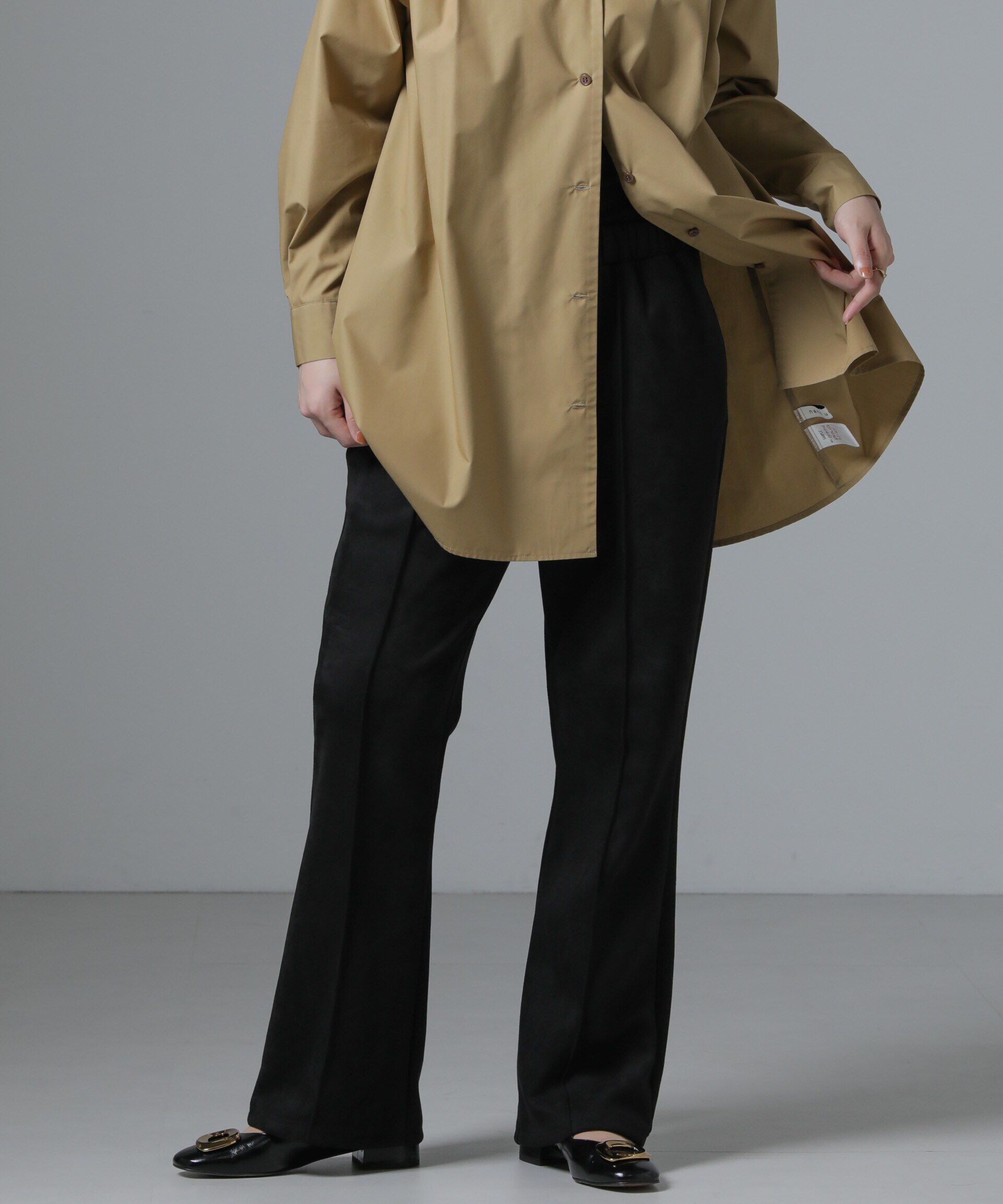 nano･universe「カットスエードパンツ(セットアップ可)」|チノ|