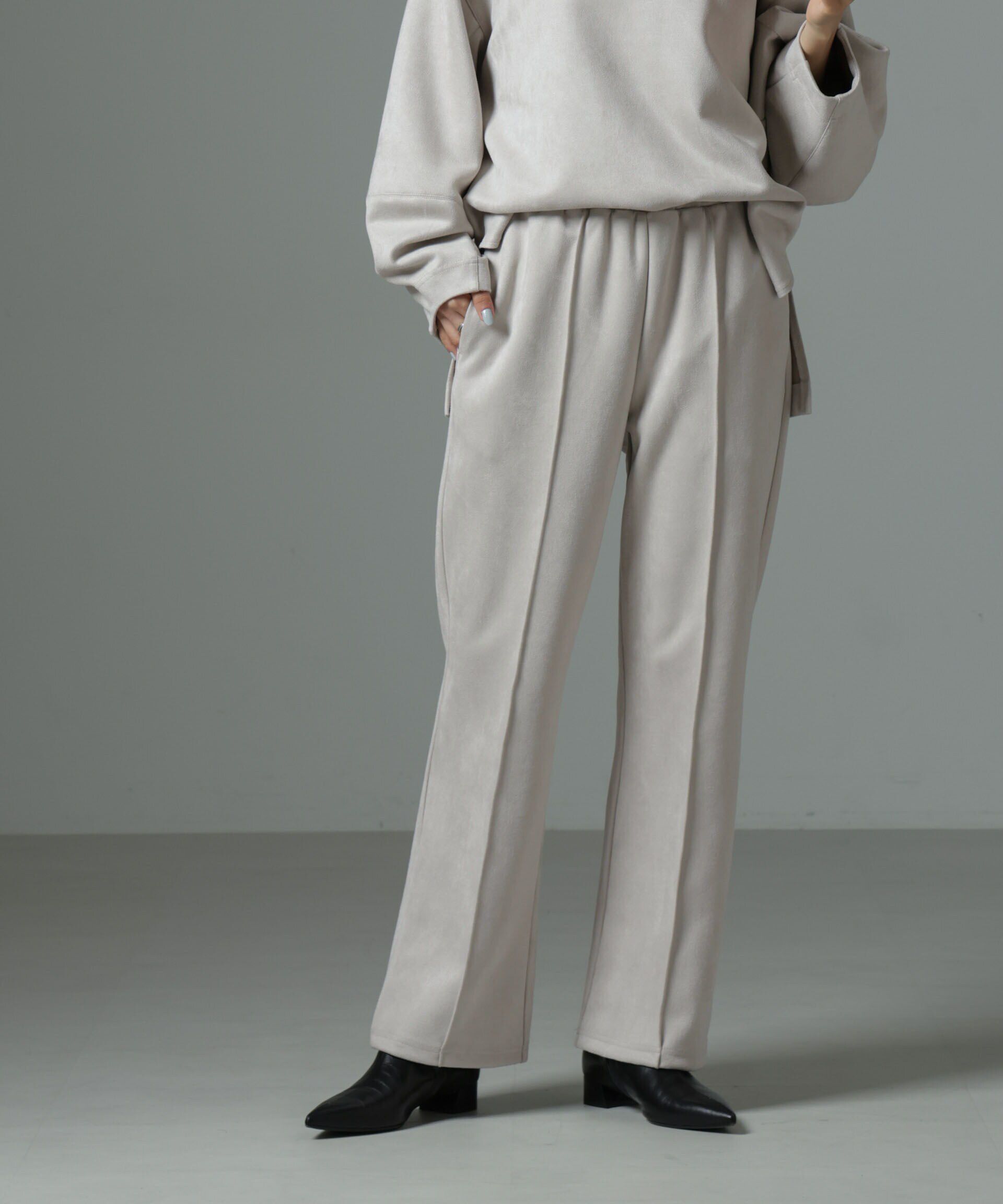 nano･universe「カットスエードパンツ(セットアップ可)」|チノ|アイボリー7