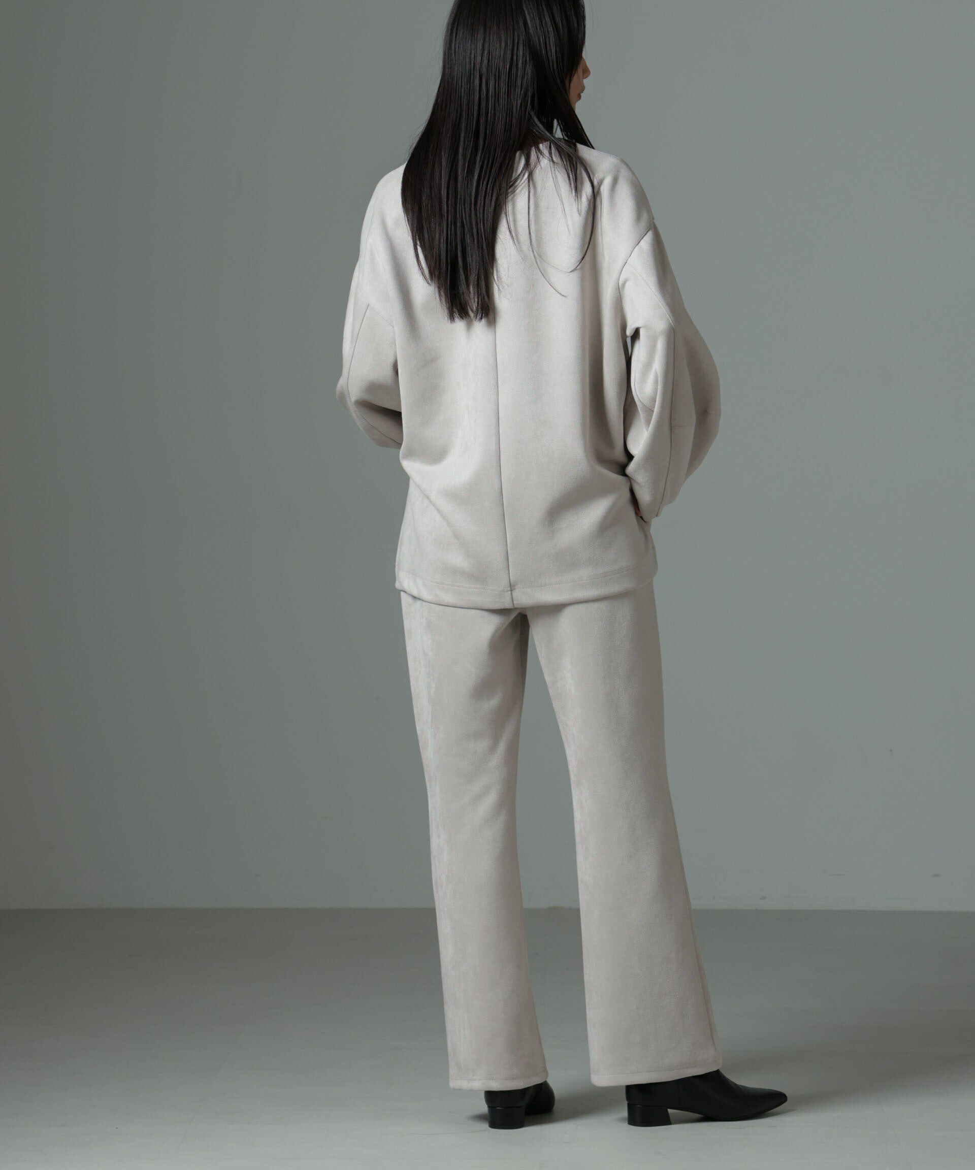 nano･universe「カットスエードパンツ(セットアップ可)」|チノ|