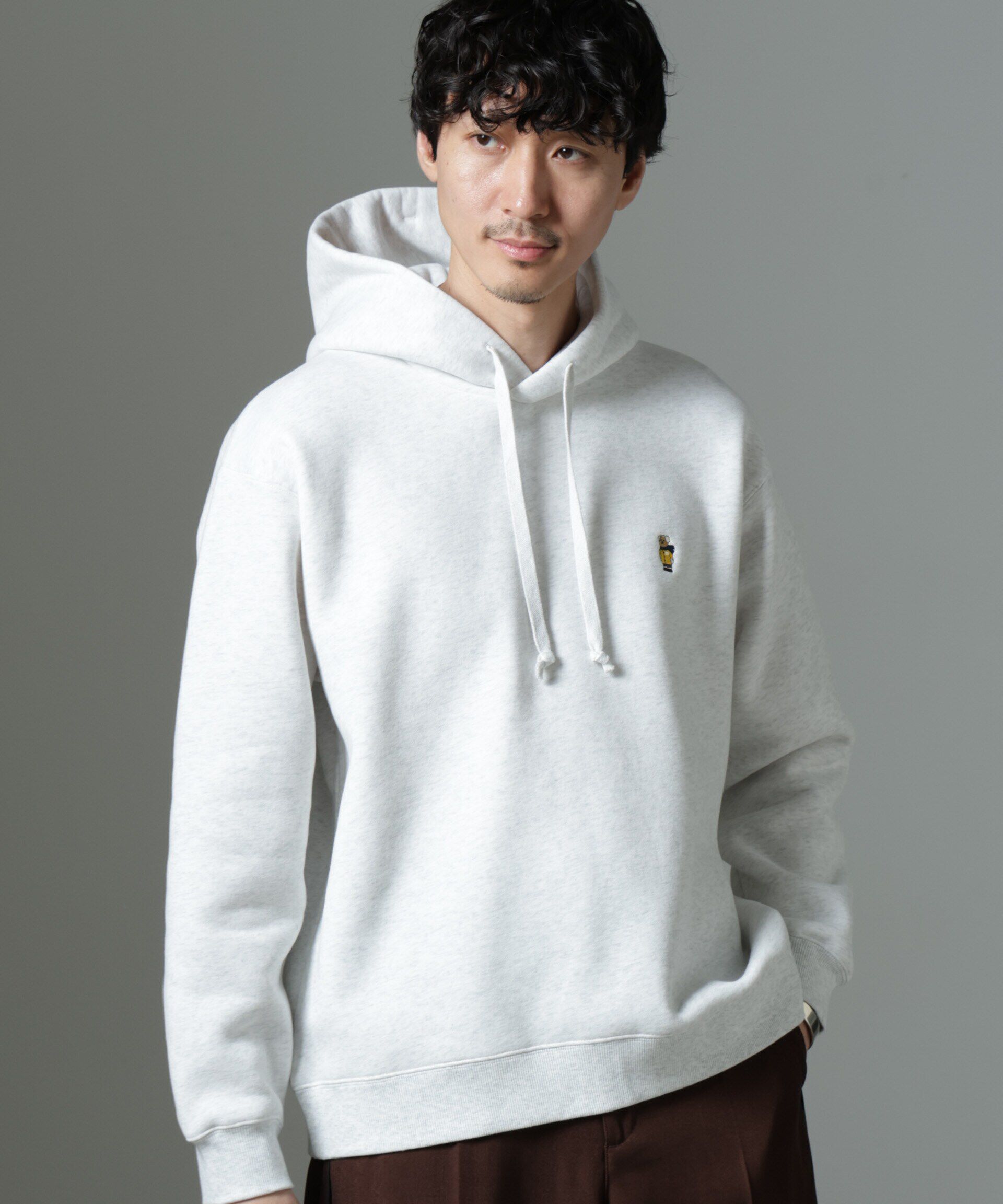 nano･universe「ナノベア 裏起毛フーディー 長袖 2」|Tシャツ・カットソー|パターン1