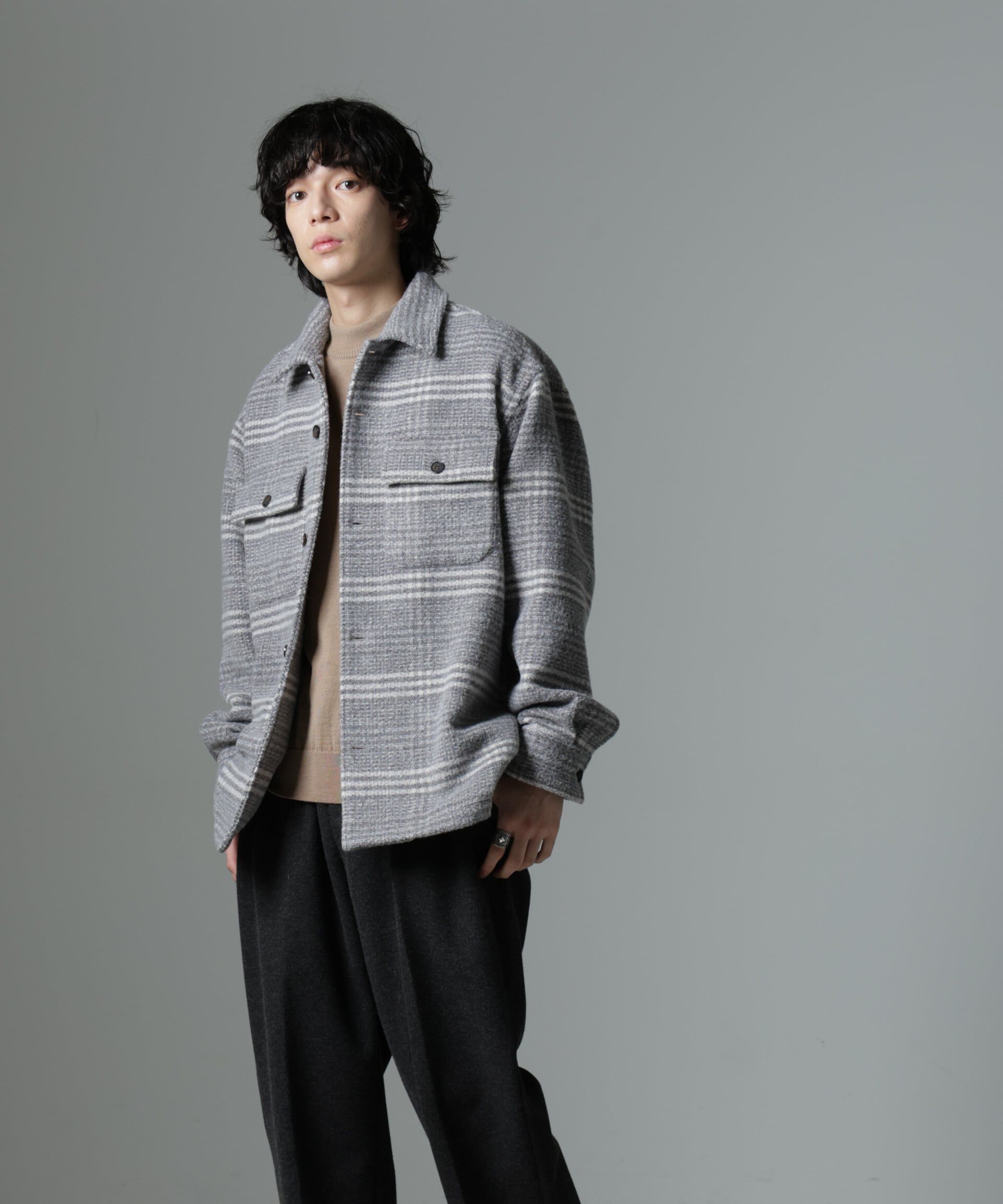 nano･universe「スライバーライクシャギーシャツブルゾン」|ブルゾン・スタジャン|