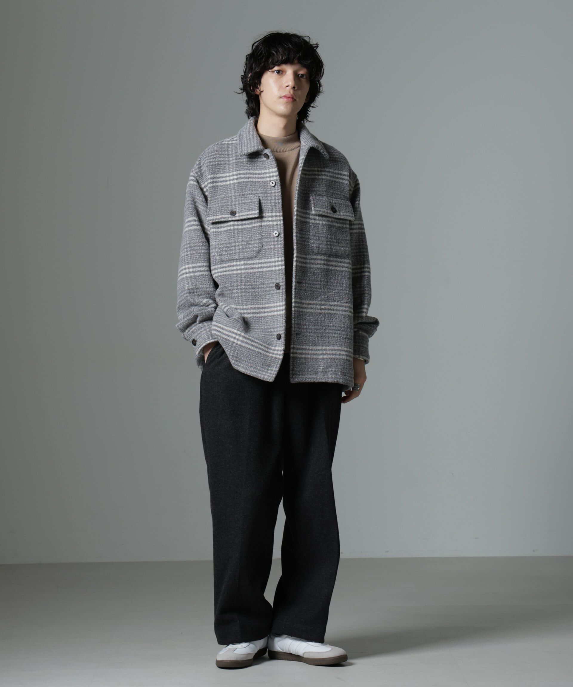 nano･universe「スライバーライクシャギーシャツブルゾン」|ブルゾン・スタジャン|