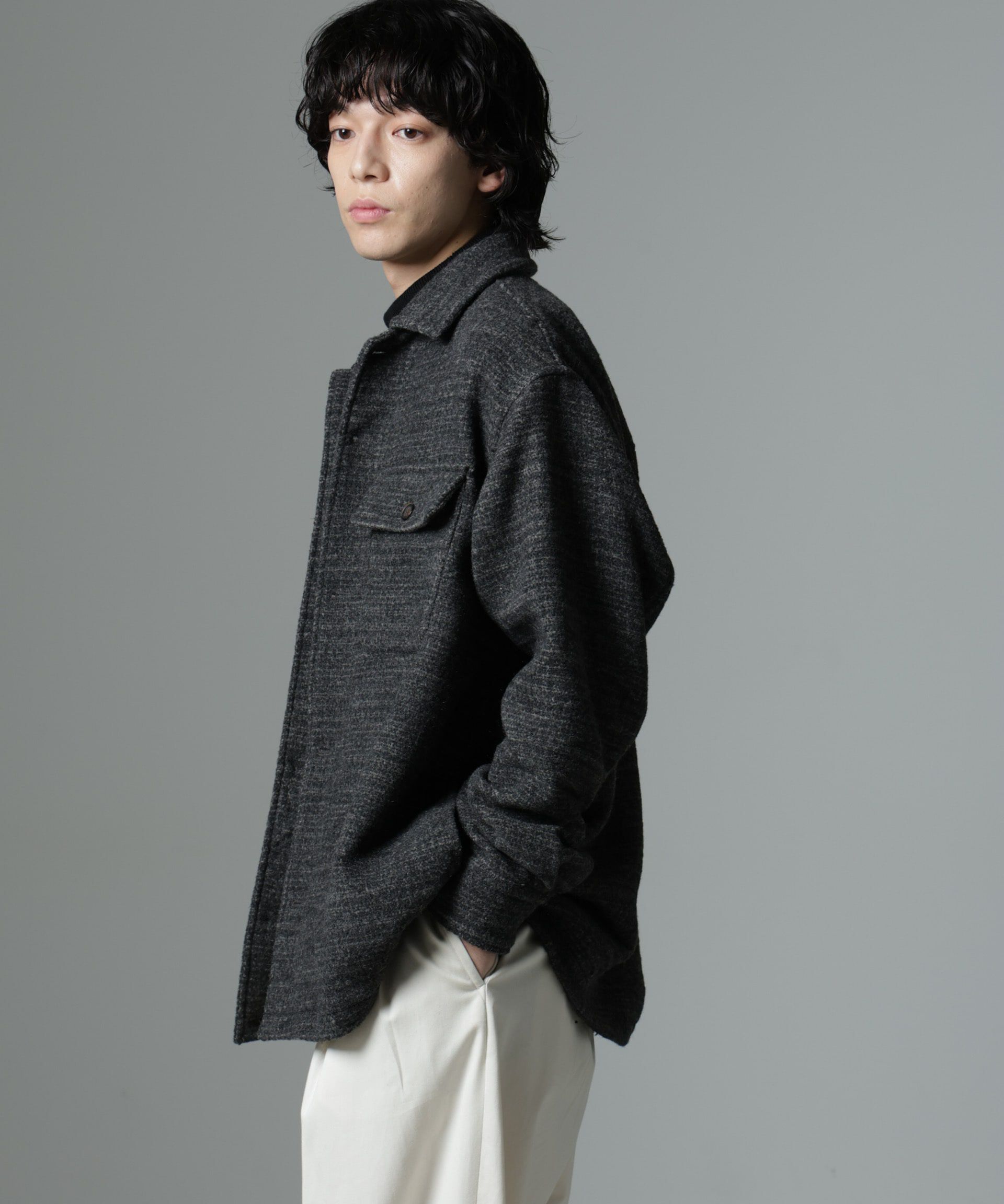 nano･universe「スライバーライクシャギーシャツブルゾン」|ブルゾン・スタジャン|