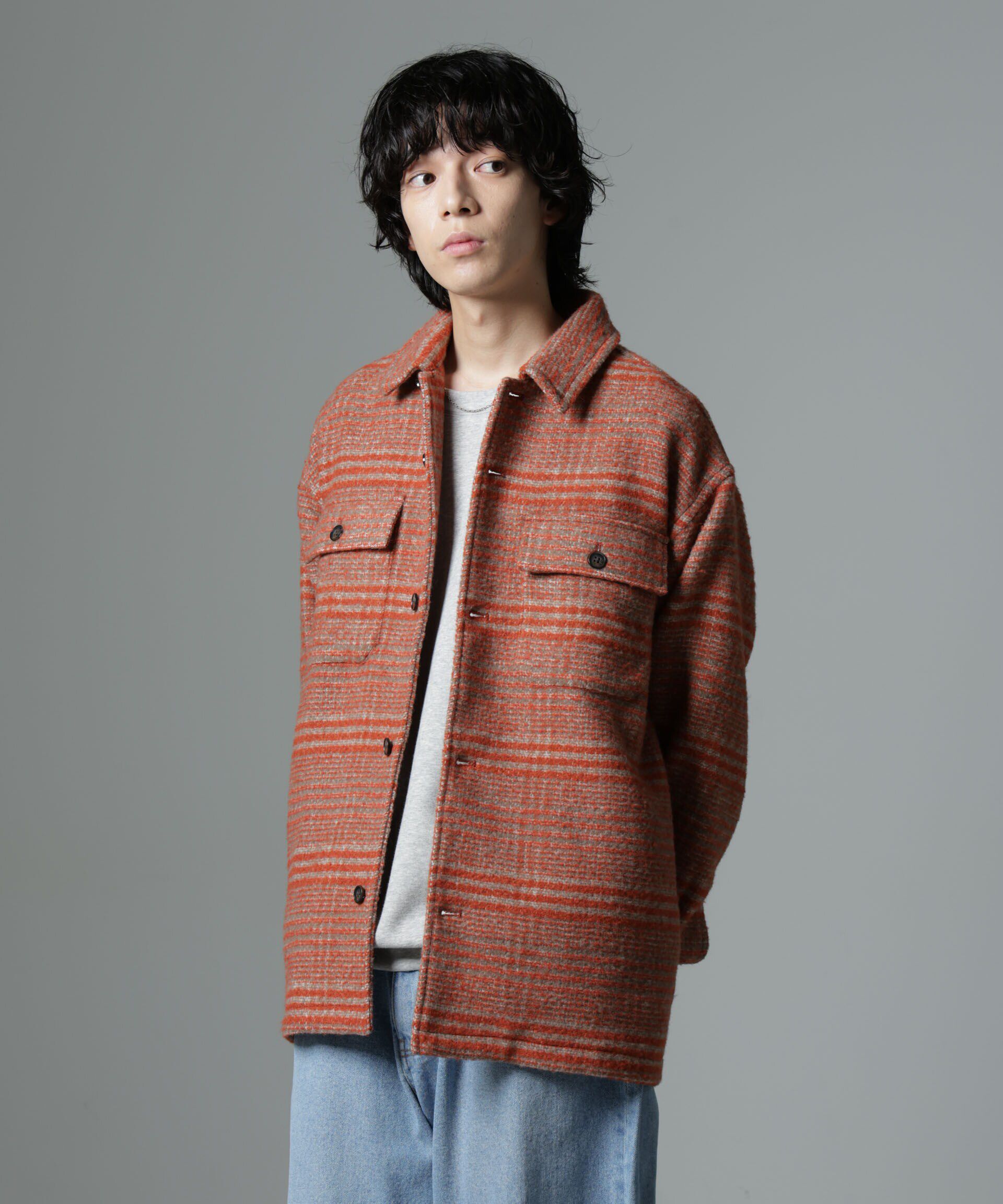 nano･universe「スライバーライクシャギーシャツブルゾン」|ブルゾン・スタジャン|