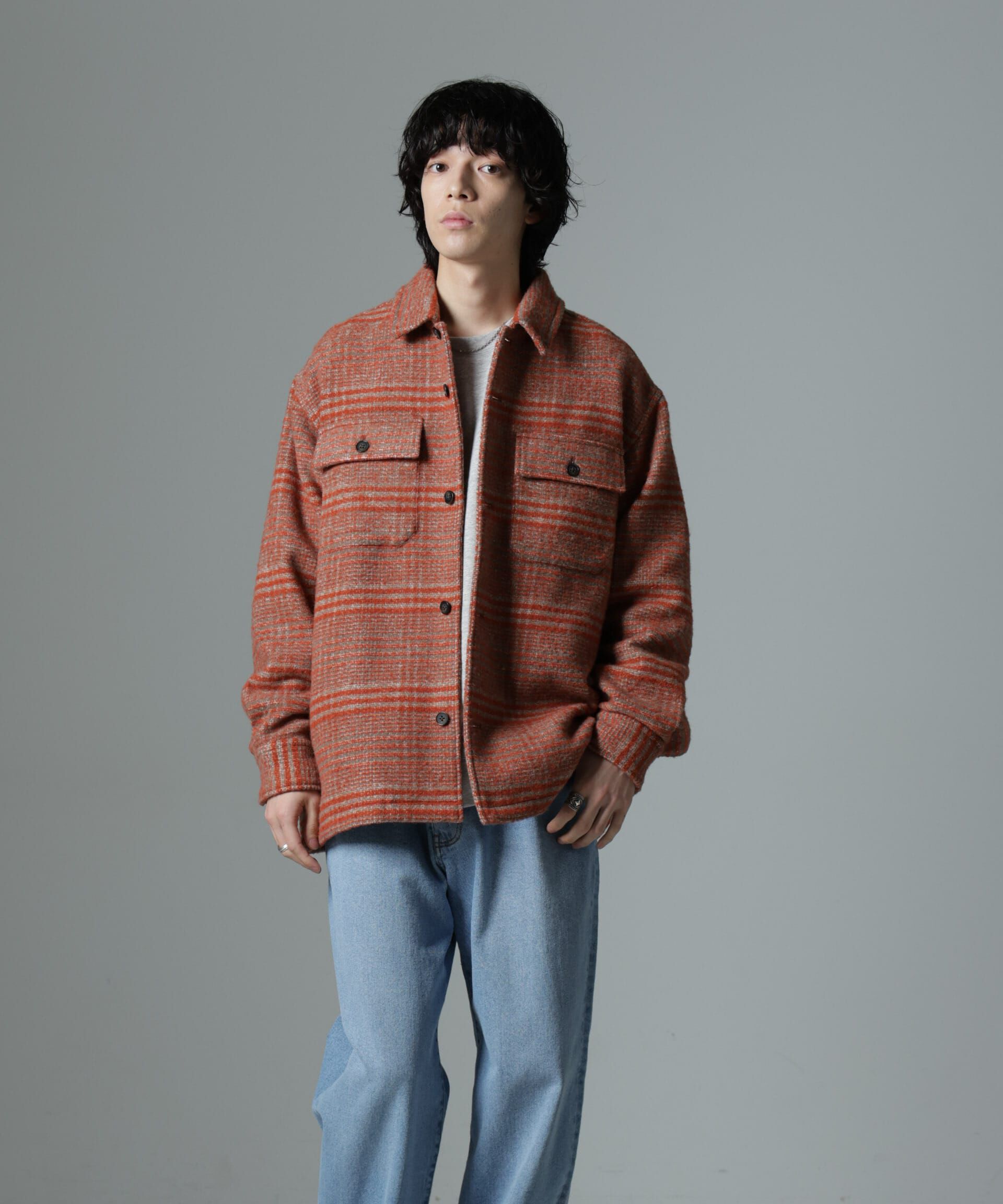 nano･universe「スライバーライクシャギーシャツブルゾン」|ブルゾン・スタジャン|