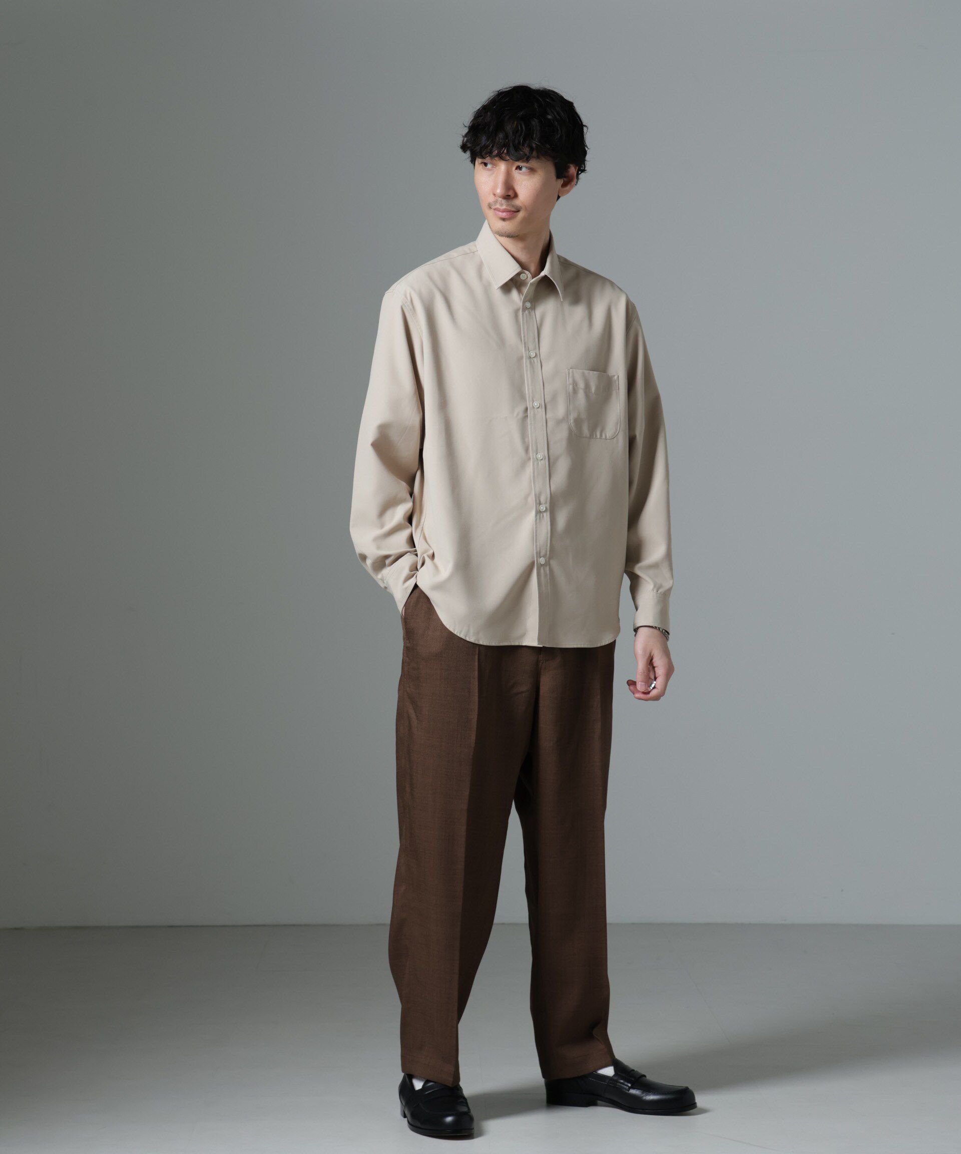 nano･universe「AMATA コットンタッチレギュラーカラーシャツ」|シャツ・ブラウス|