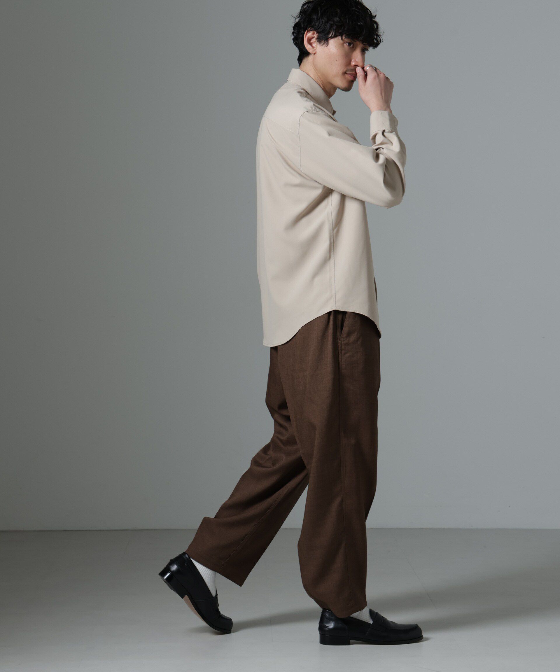 nano･universe「AMATA コットンタッチレギュラーカラーシャツ」|シャツ・ブラウス|