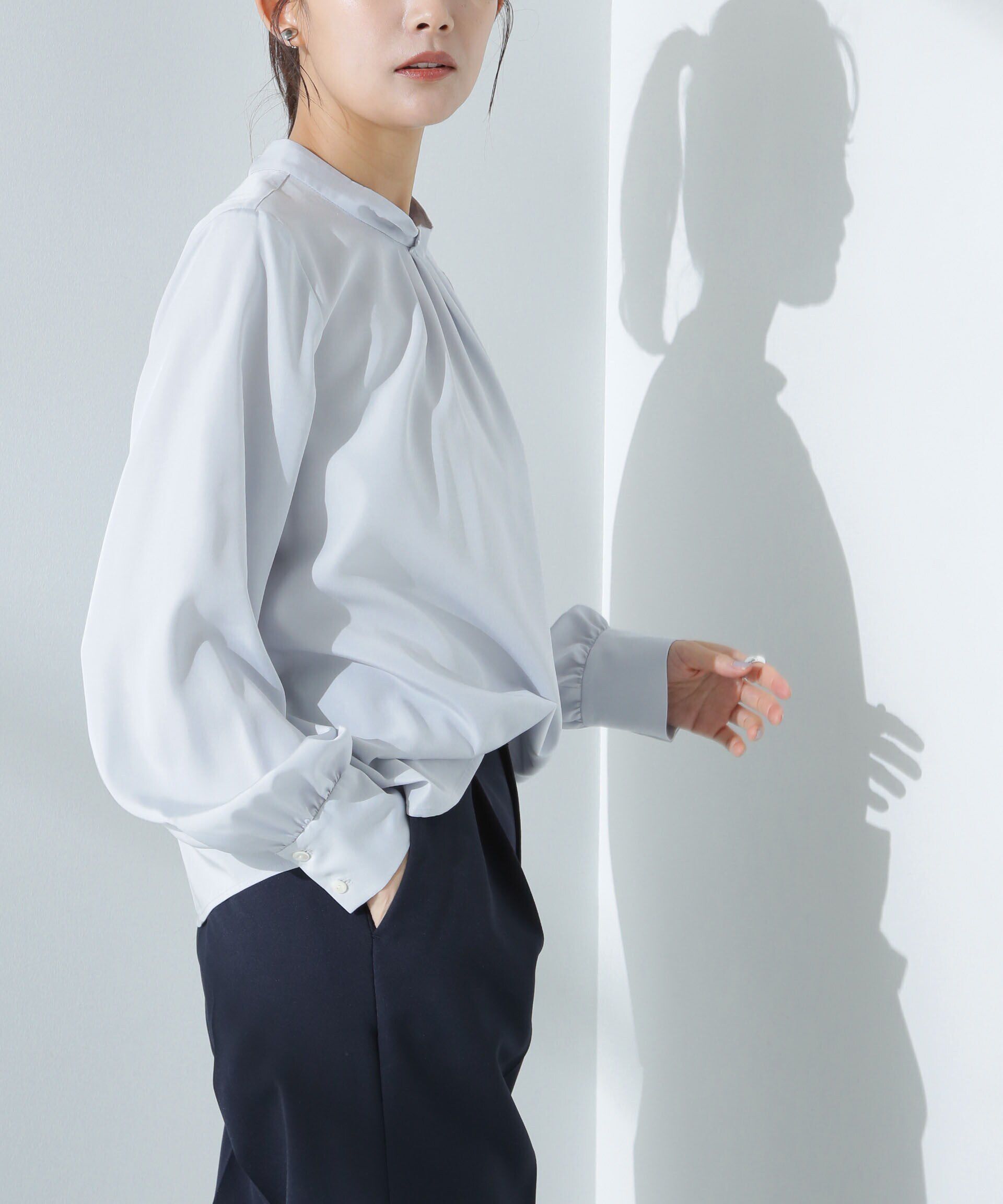 nano･universe「モダールピーチブラウス」|シャツ・ブラウス|