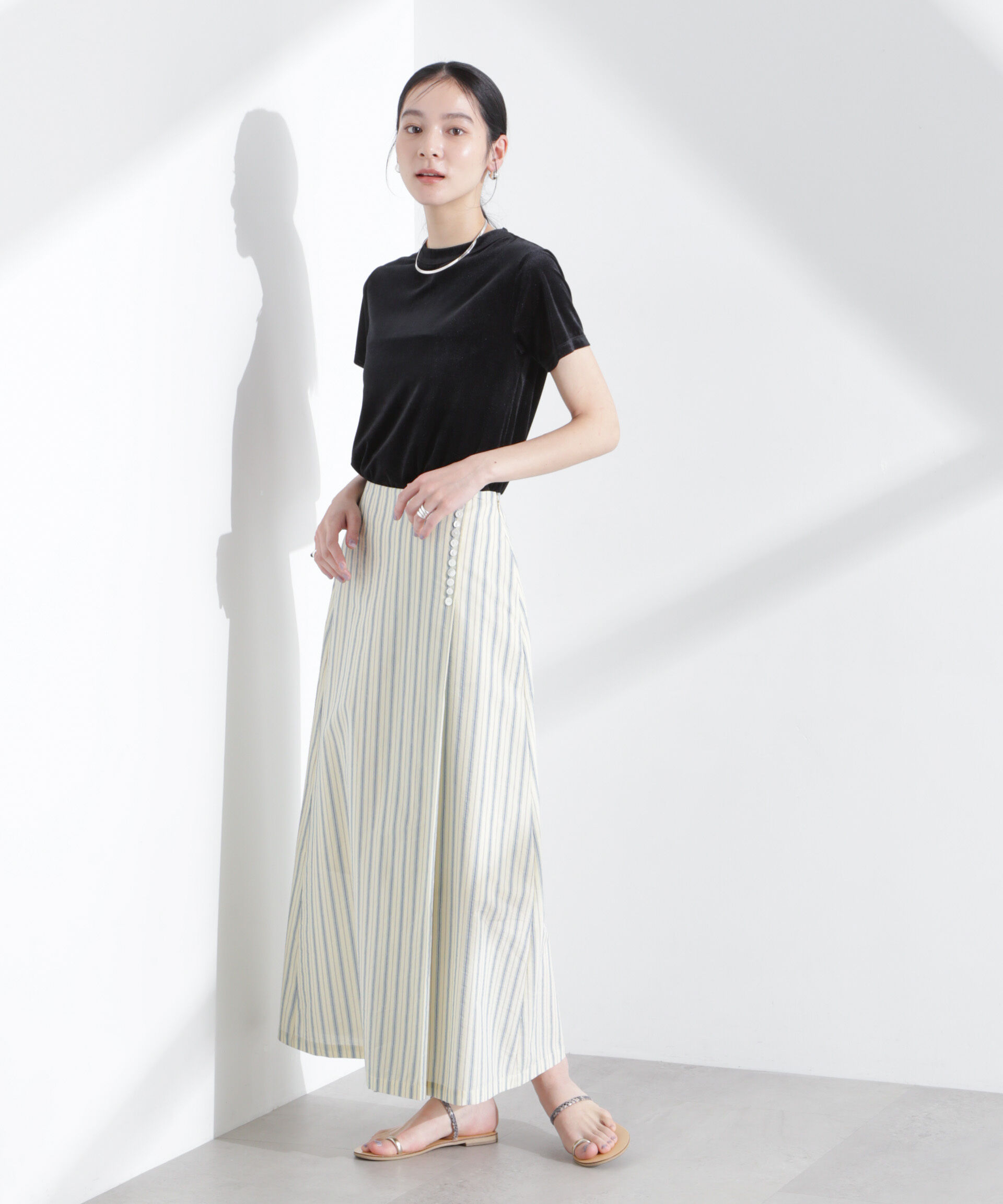 nano･universe「シアーベロアコンパクトTシャツ」|Tシャツ・カットソー|