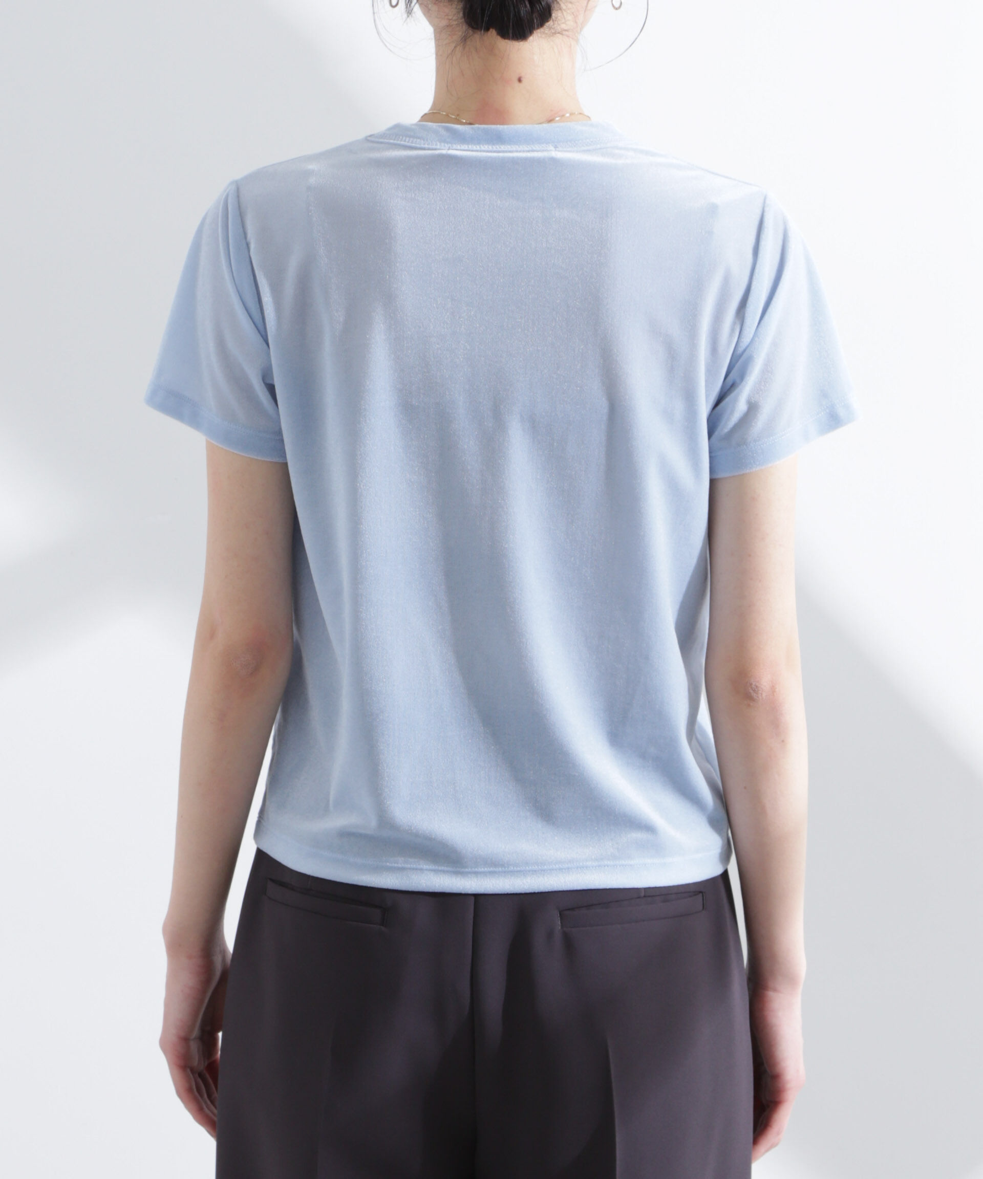 nano･universe「シアーベロアコンパクトTシャツ」|Tシャツ・カットソー|