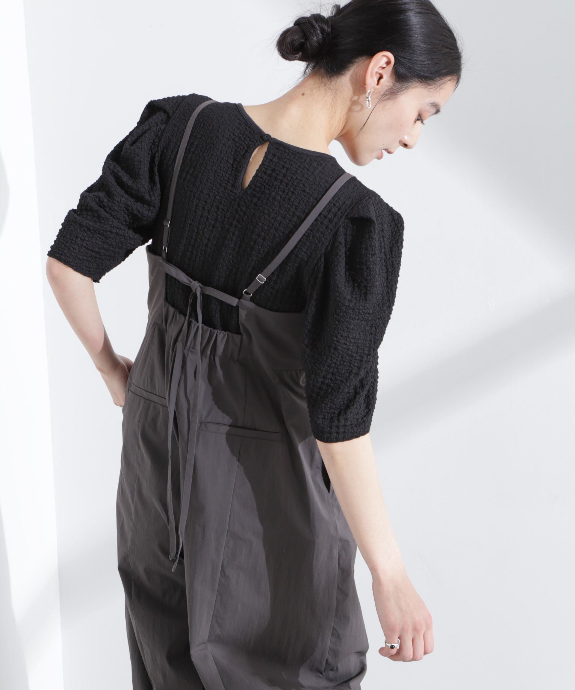 nano･universe「シャーリングタックスリーブトップス」|Tシャツ・カットソー|