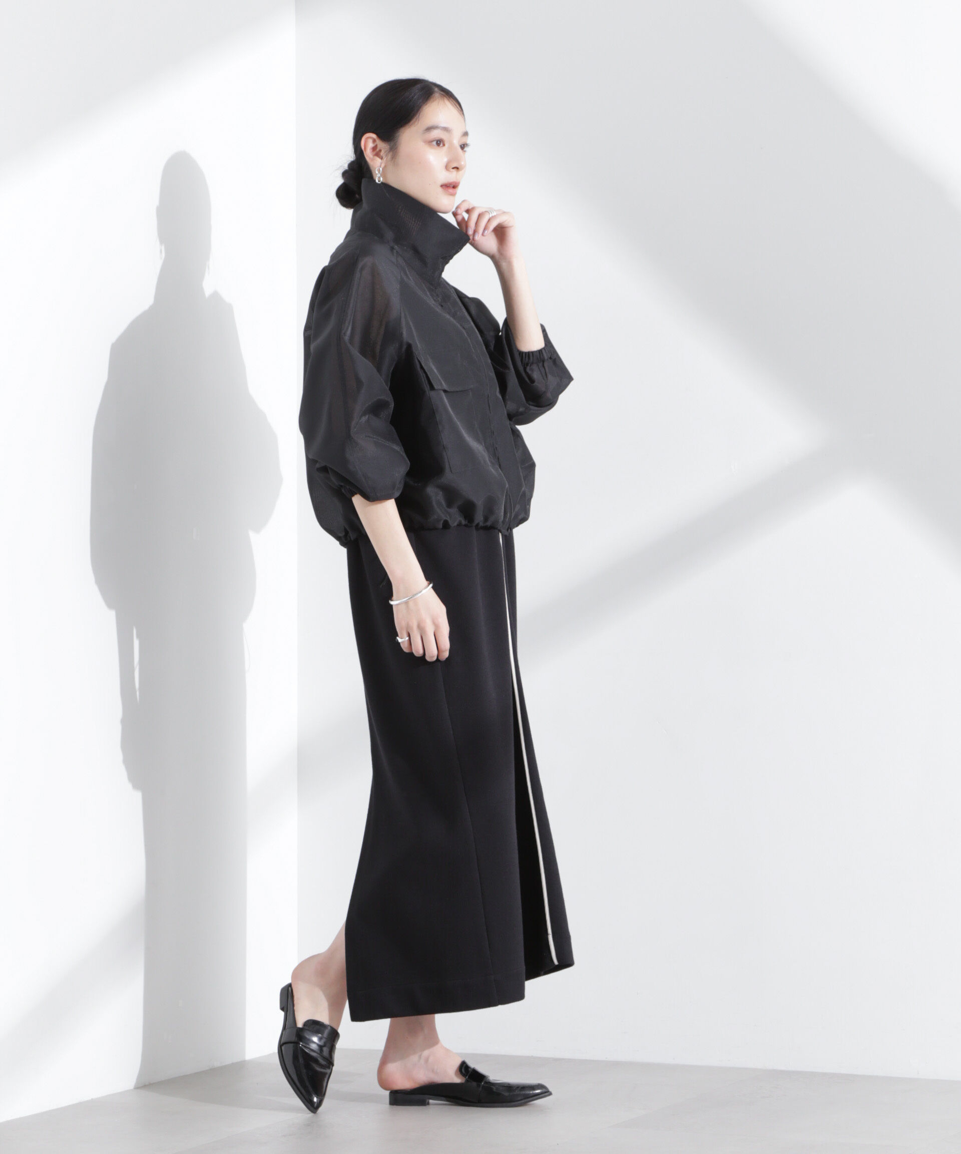 nano･universe「スパンオーガンジーブルゾン」|ブルゾン・スタジャン|