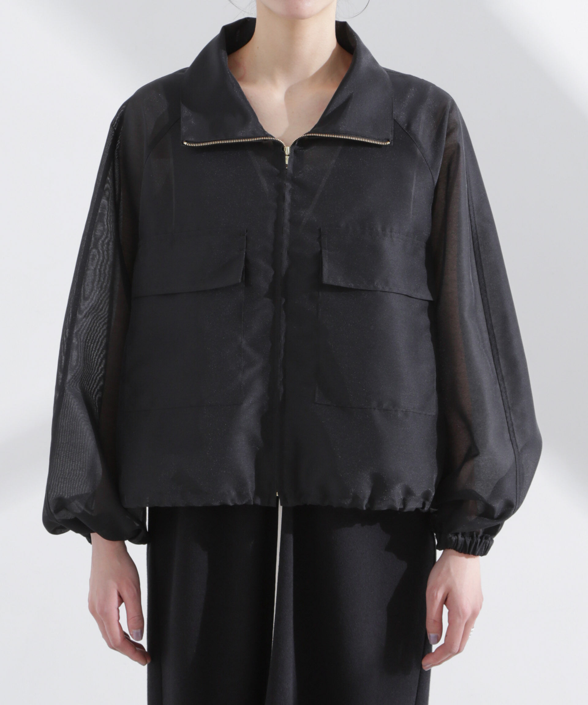 nano･universe「スパンオーガンジーブルゾン」|ブルゾン・スタジャン|