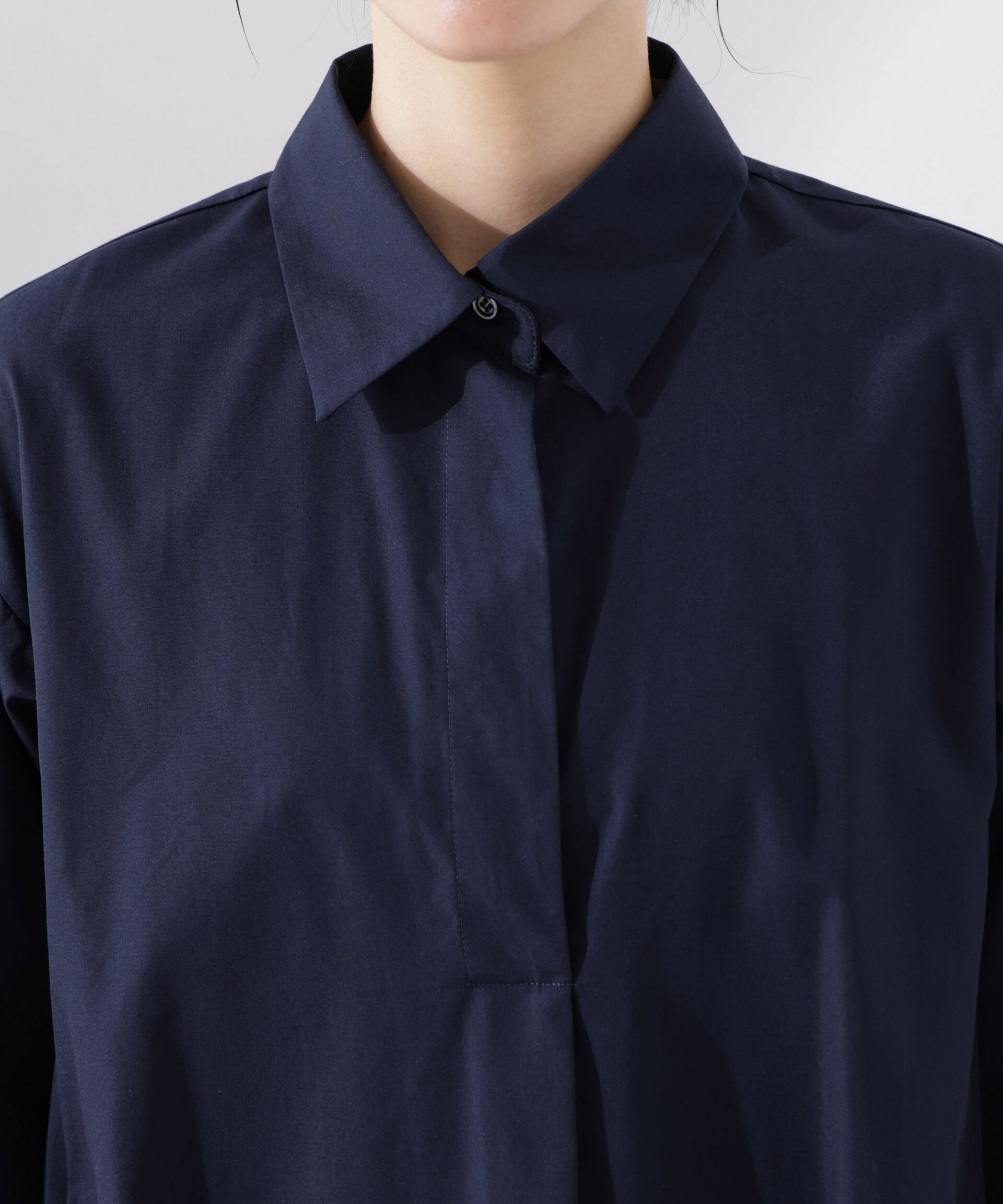 nano･universe「ニュアンスカラーフレアシャツワンピース」|ワンピース|