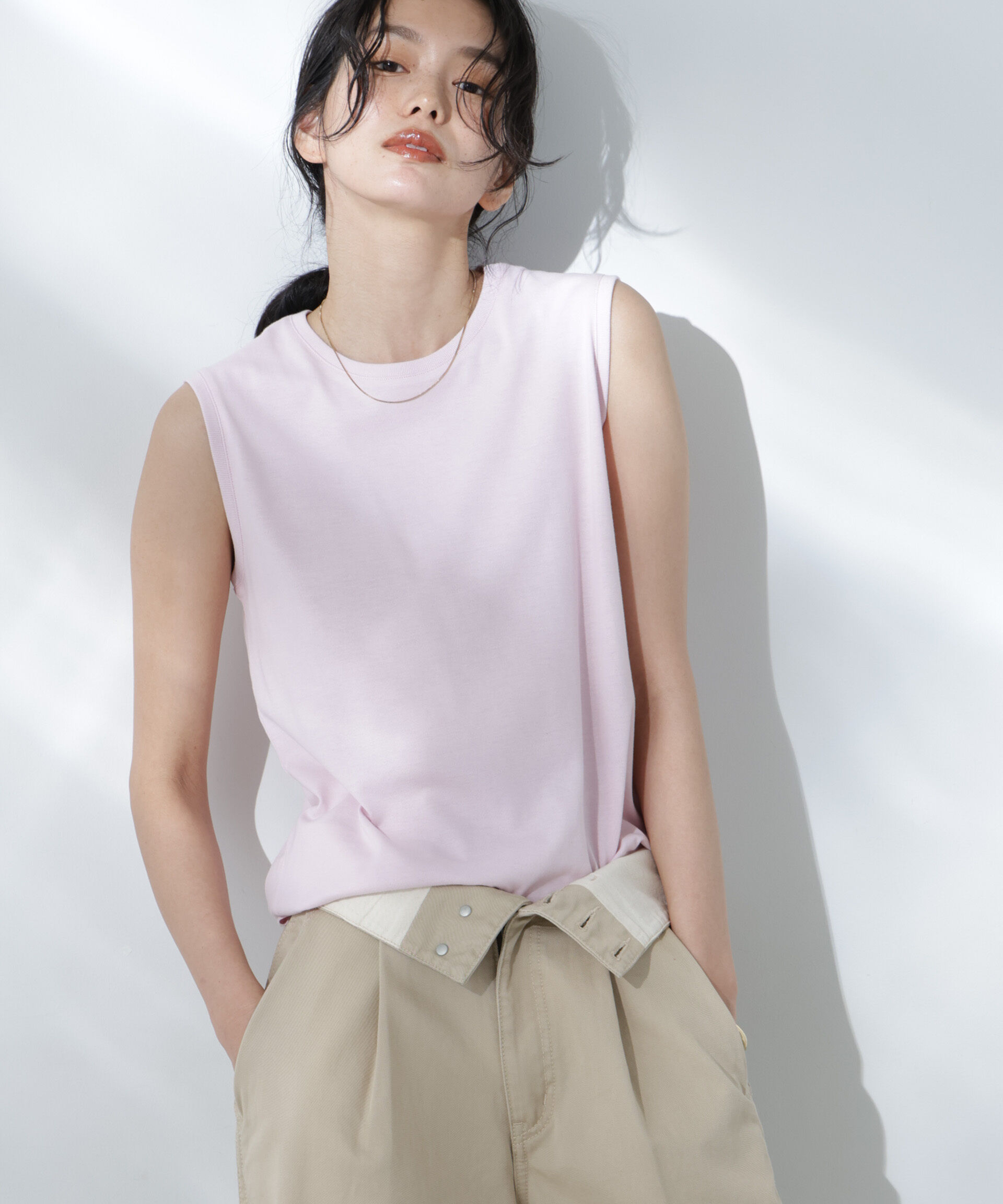 nano･universe「Anti Soaked(R) 汗染み防止カラフルノースリTシャツ」|Tシャツ・カットソー|