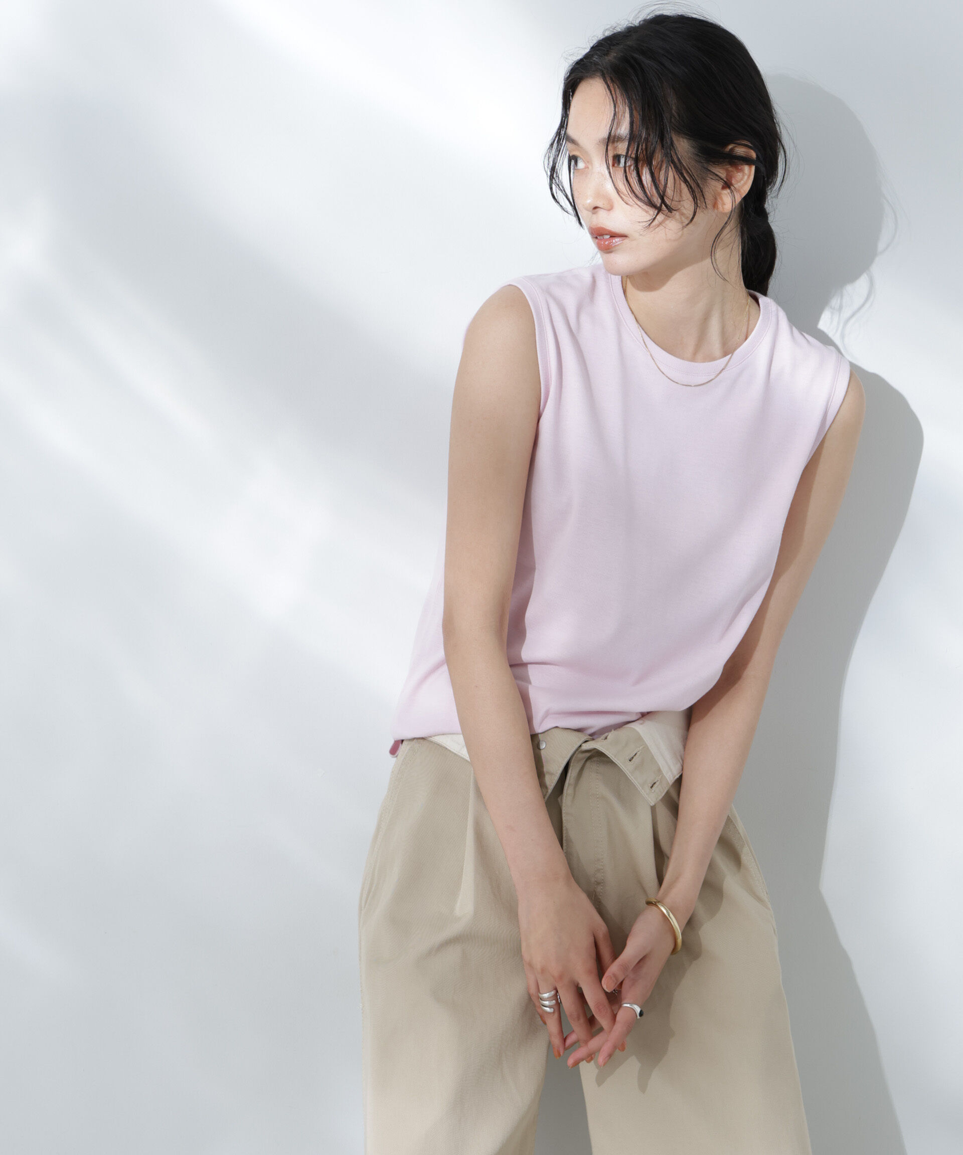 nano･universe「Anti Soaked(R) 汗染み防止カラフルノースリTシャツ」|Tシャツ・カットソー|