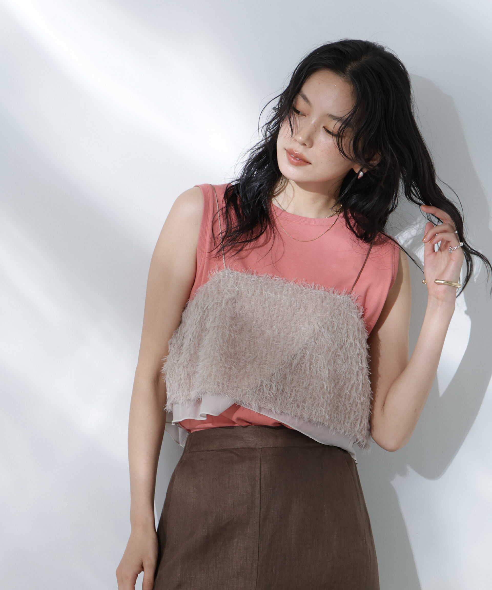 nano･universe「Anti Soaked(R) 汗染み防止カラフルノースリTシャツ」|Tシャツ・カットソー|