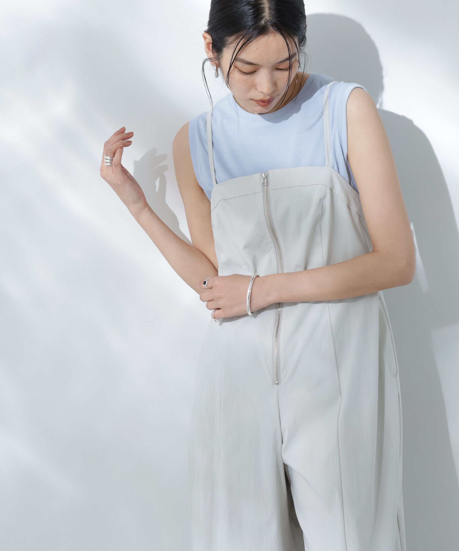 nano･universe「Anti Soaked(R) 汗染み防止カラフルノースリTシャツ」|Tシャツ・カットソー|