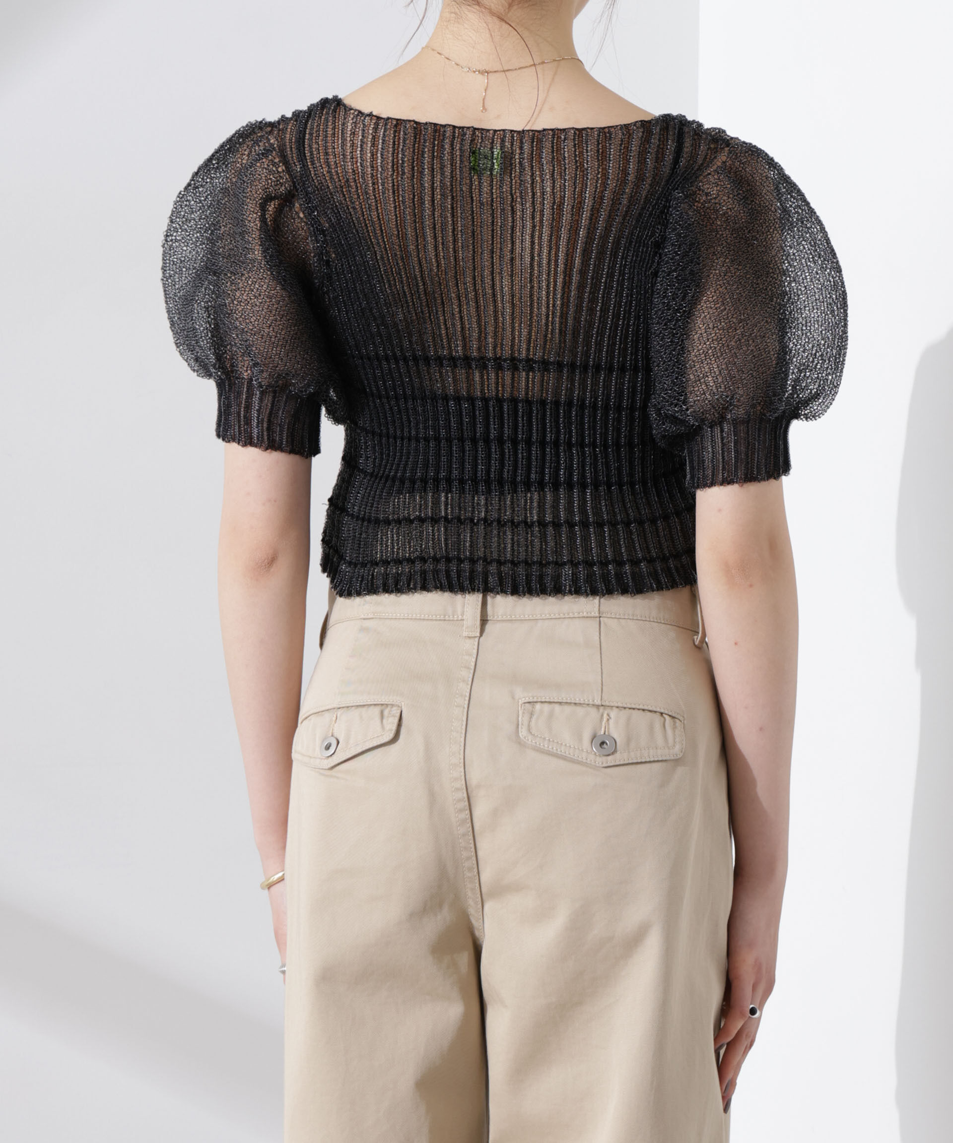 nano･universe「ODAKHA/specter puff sleeve P/O」|ニット・セーター|